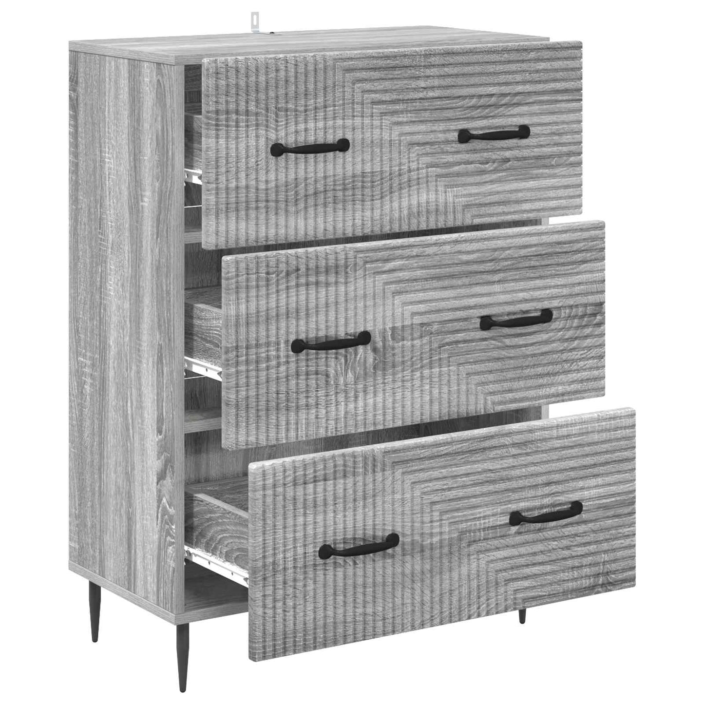 Skuffeskap Grå Sonoma 66 x 34,5 x 89,5 cm Konstruert tre