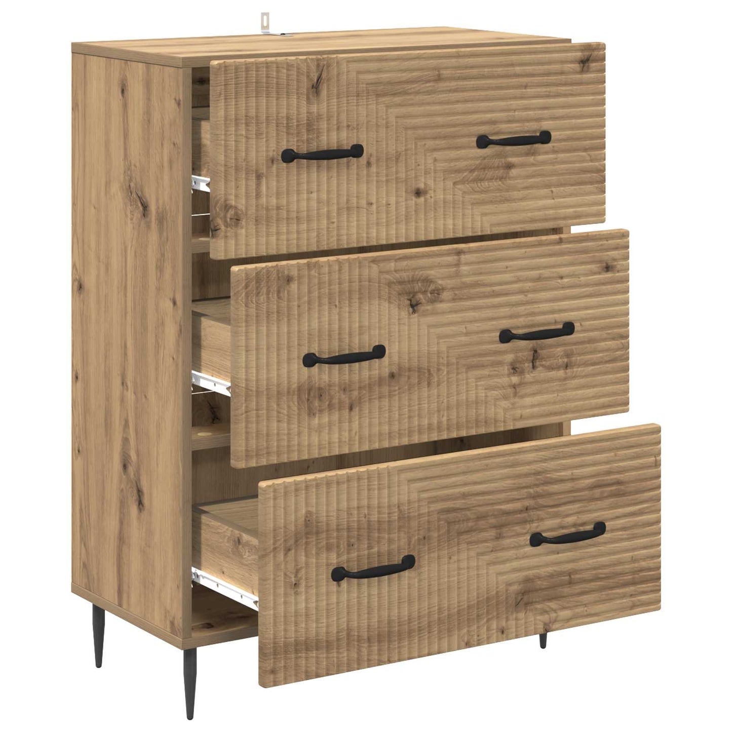 Skuffeskap 66 x 34,5 x 89,5 cm Konstruert tre Artisan eik