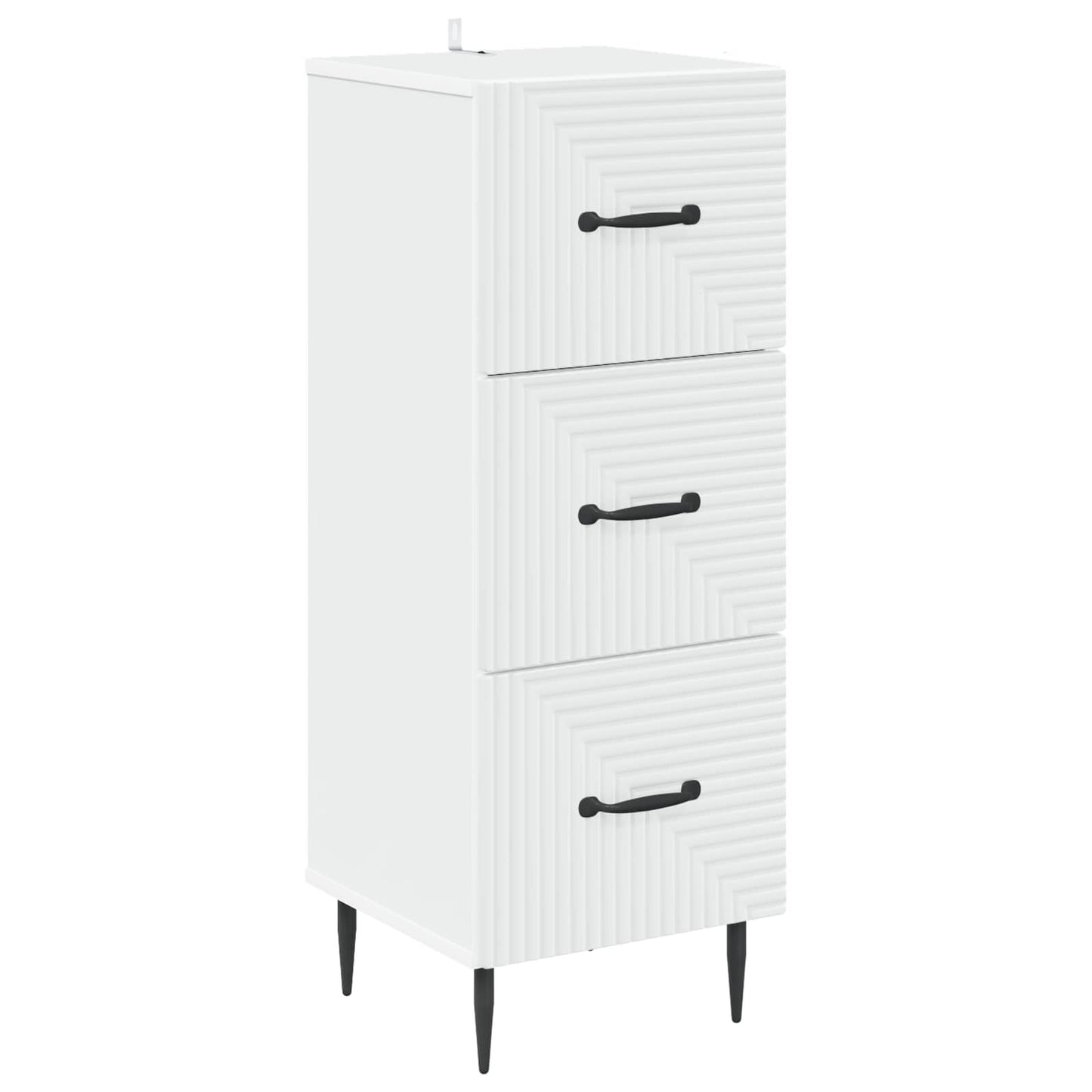 Skuffeskap Hvit 33 x 34,5 x 89,5 cm Konstruert tre