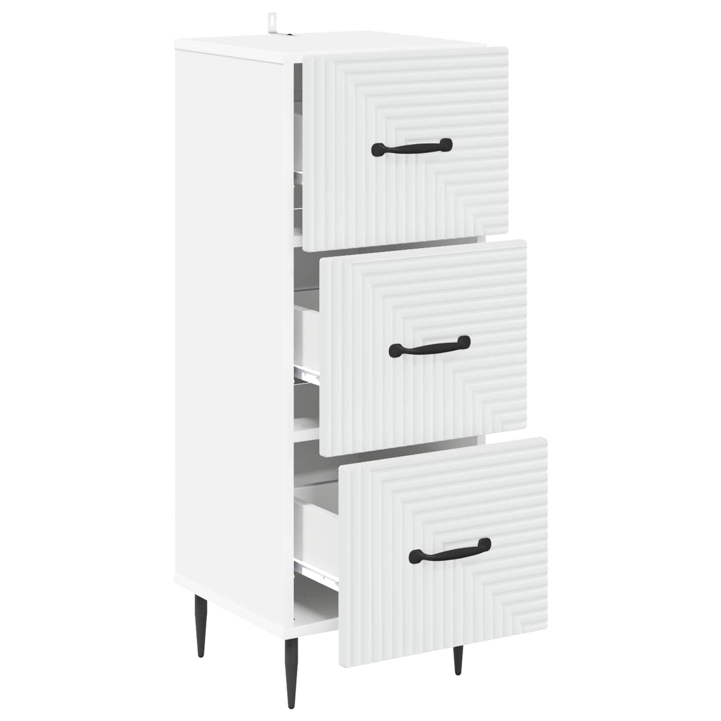 Skuffeskap Hvit 33 x 34,5 x 89,5 cm Konstruert tre