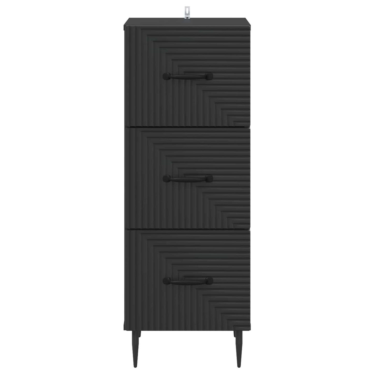 Skuffeskap Svart 33 x 34,5 x 89,5 cm Konstruert tre