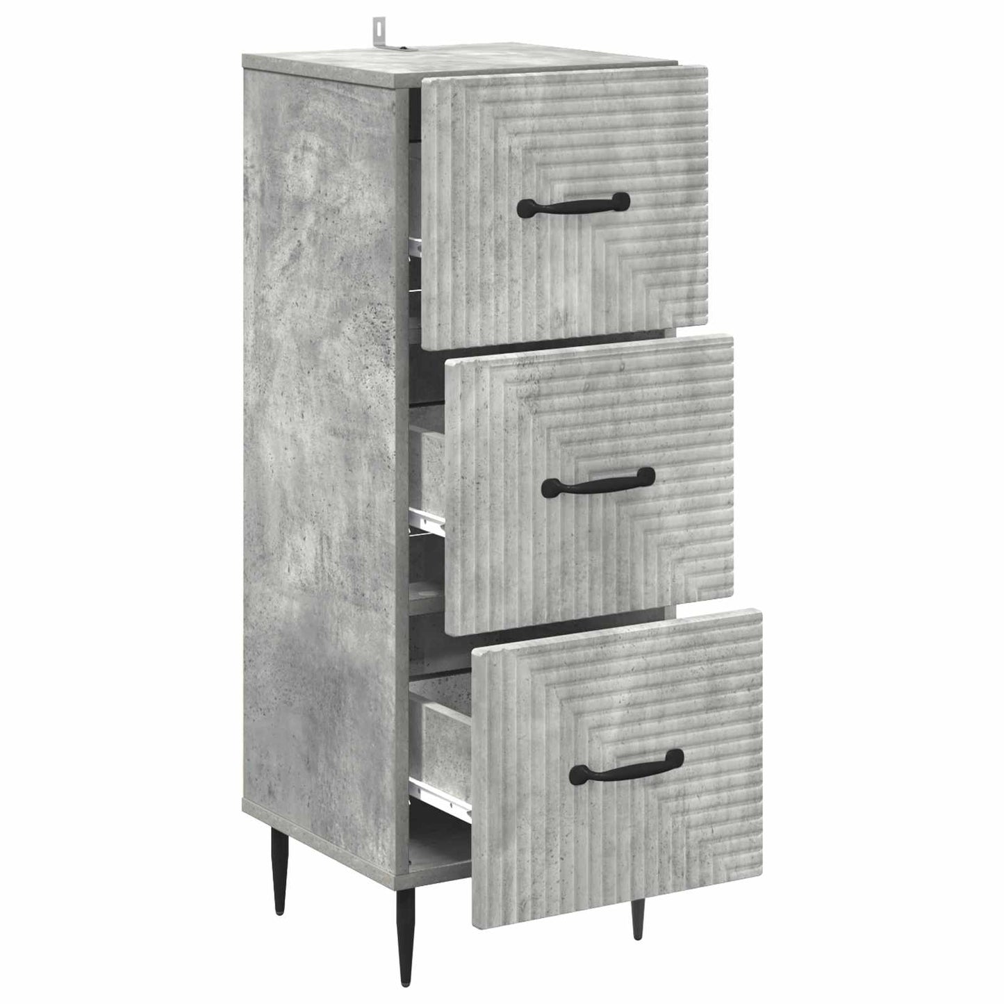 Skuffeskap Betonggrå 33 x 34,5 x 89,5 cm Konstruert tre