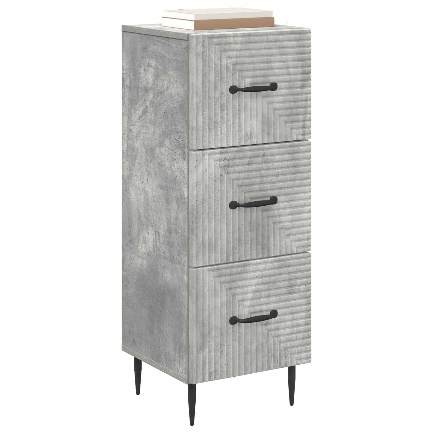 Skuffeskap Betonggrå 33 x 34,5 x 89,5 cm Konstruert tre