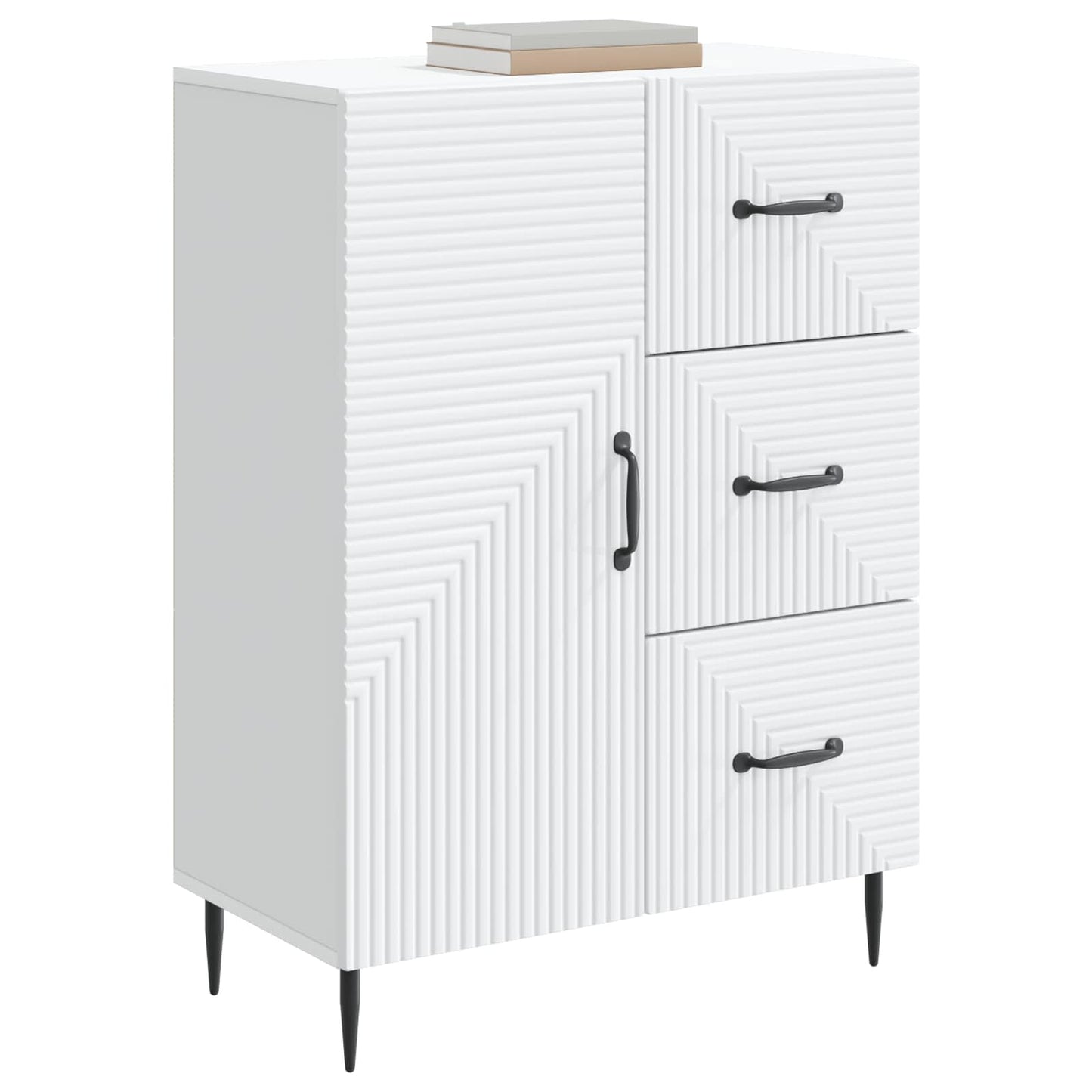 Serviesskap med skuff Hvit 66 x 34,5 x 89,5 cm Konstruert tre