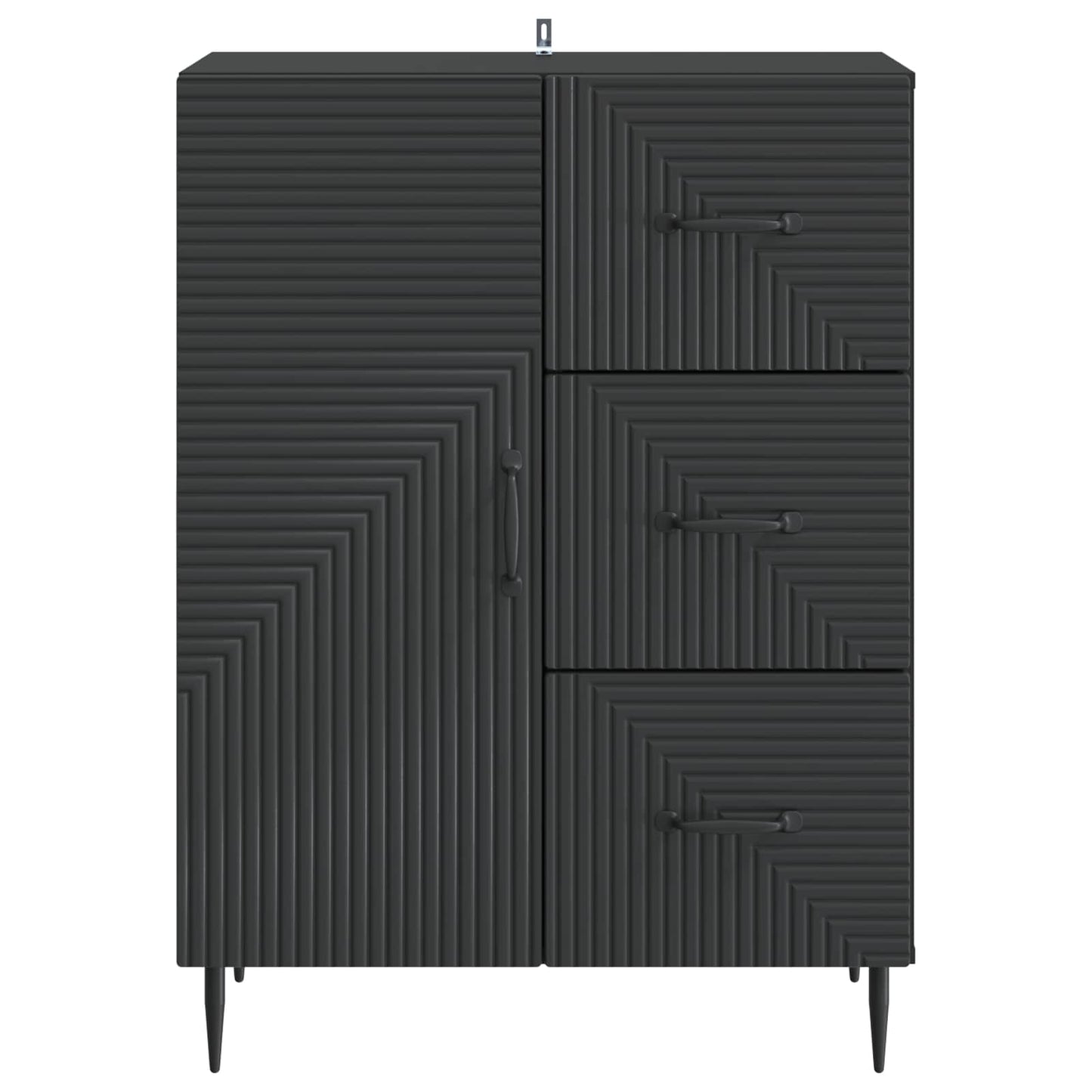 Serviesskap med skuff Svart 66 x 34,5 x 89,5 cm Konstruert tre