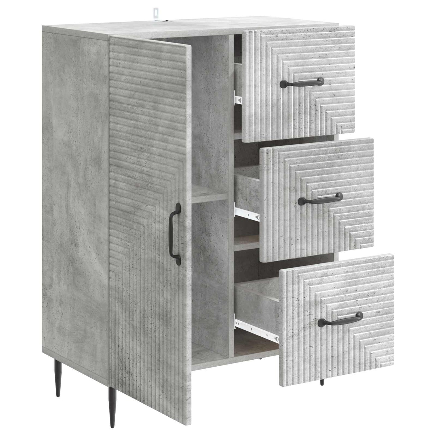 Serviesskap Betonggrå 66 x 34,5 x 89,5 cm Konstruert tre