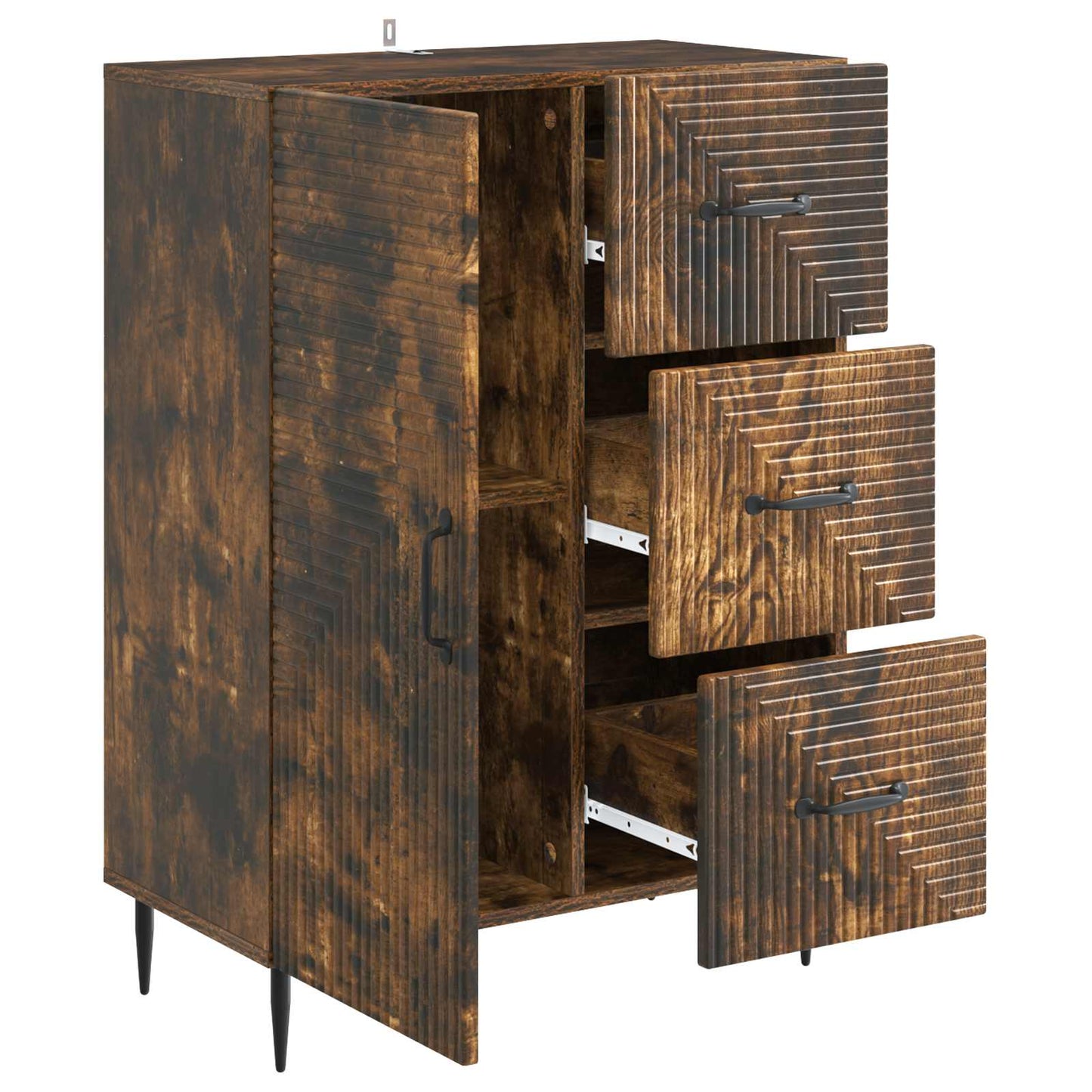 Serviesskap Røkt Eik 66 x 34,5 x 89,5 cm Konstruert tre
