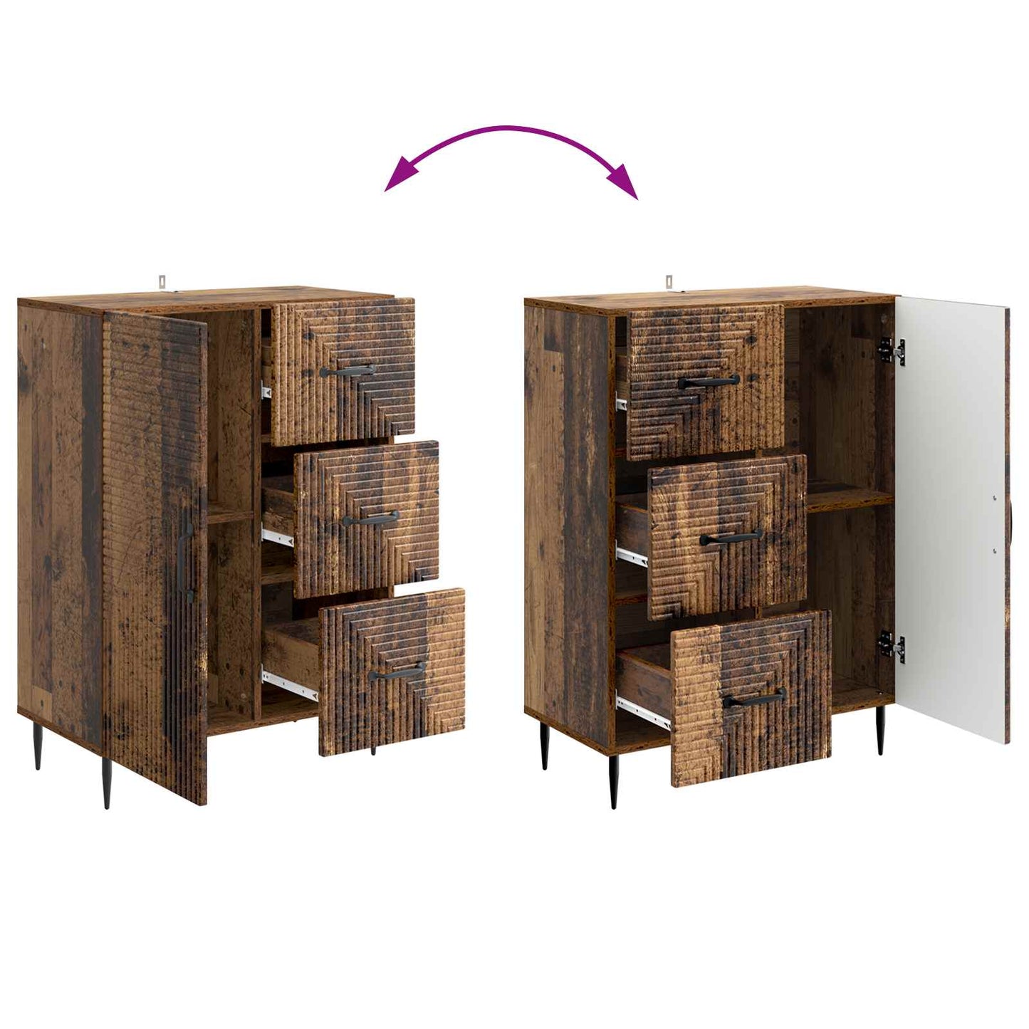 Serviesskap Gammelt tre 66 x 34,5 x 89,5 cm Konstruert tre