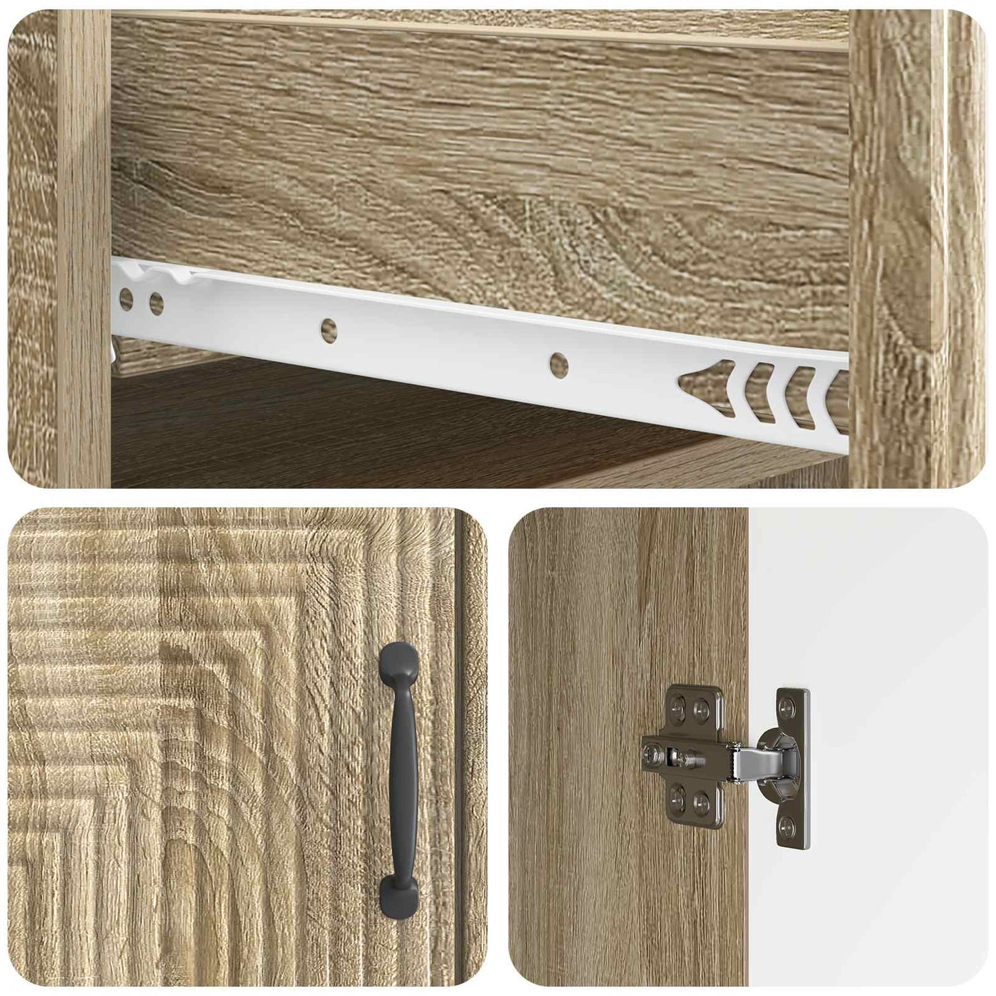 Serviesskap Sonoma eik 66 x 34,5 x 89,5 cm Konstruert tre