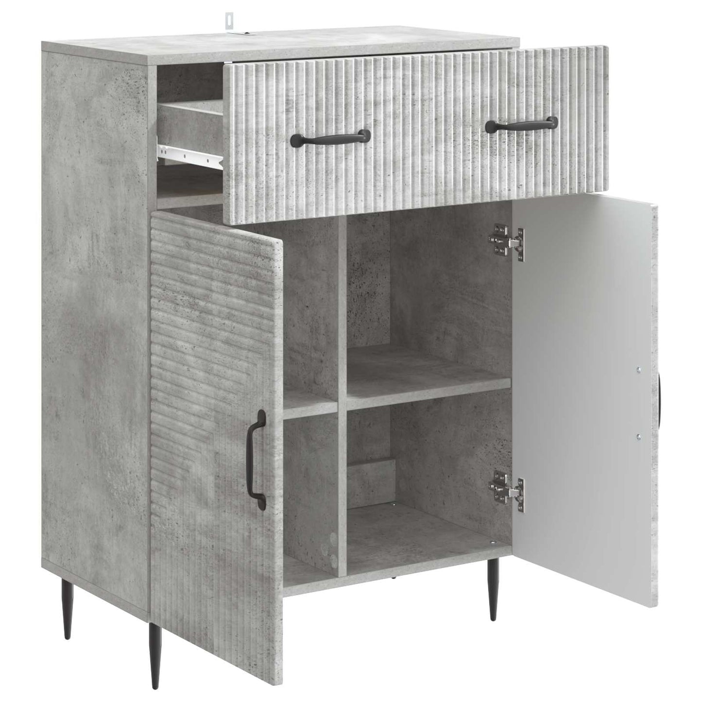 Serviesskap Betonggrå 66 x 34,5 x 89,5 cm Konstruert tre