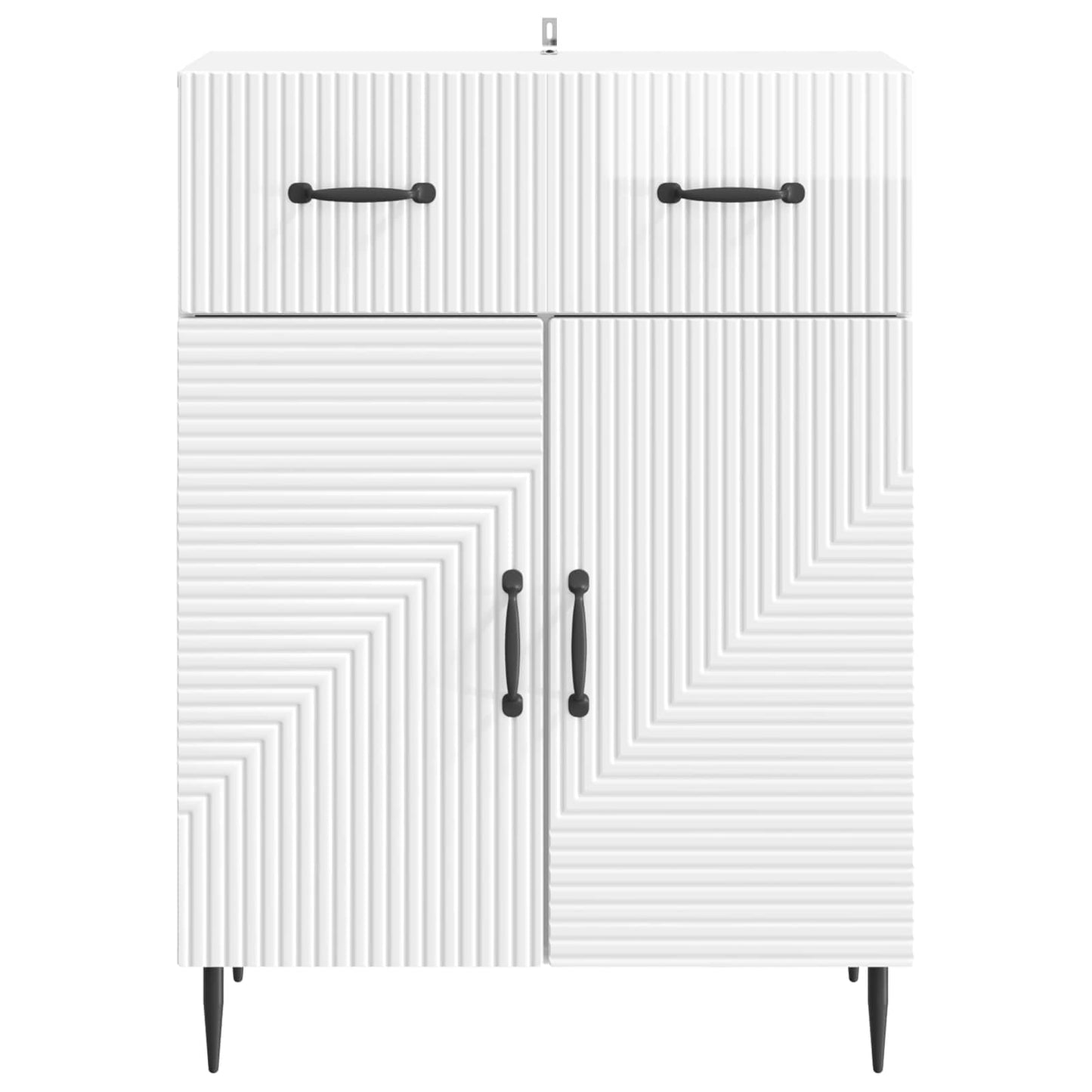 Serviesskap Høgglans hvit 66 x 34,5 x 89,5 cm Konstruert tre