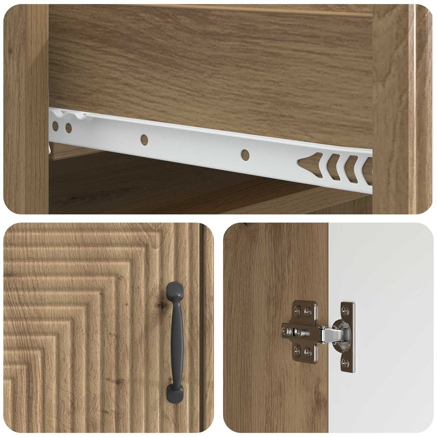 Serviesskap Artisan eik 66 x 34,5 x 89,5 cm Konstruert tre
