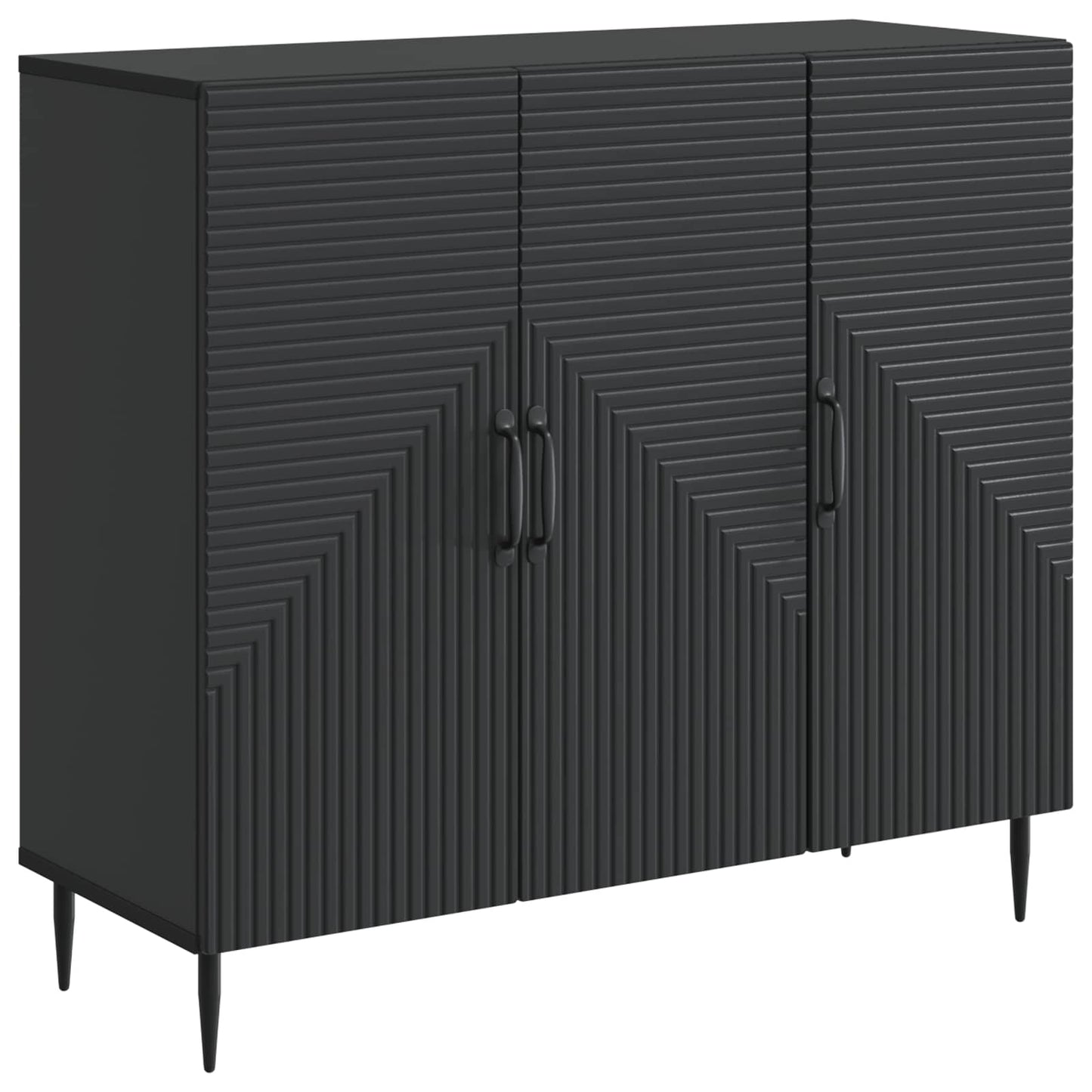 Serviesskap Svart 89 x 34,5 x 80 cm Konstruert tre