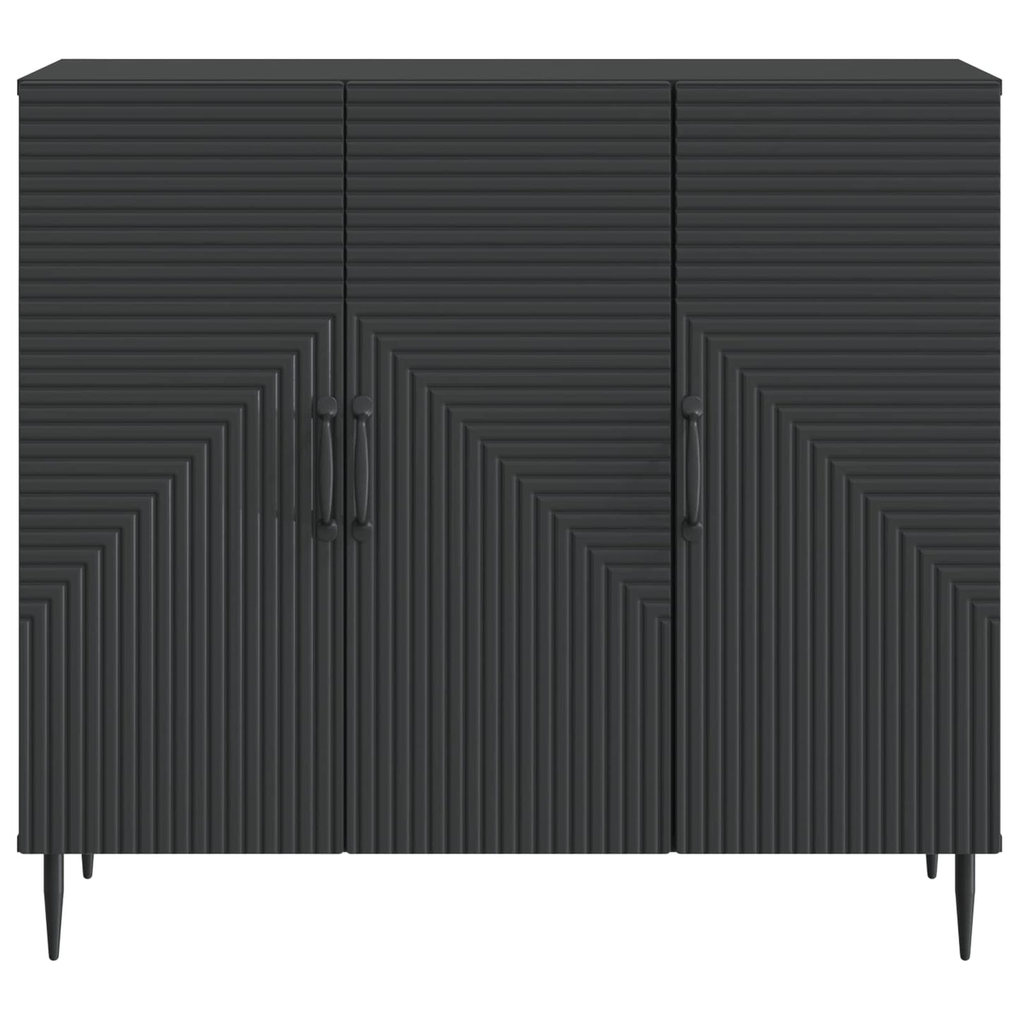 Serviesskap Svart 89 x 34,5 x 80 cm Konstruert tre