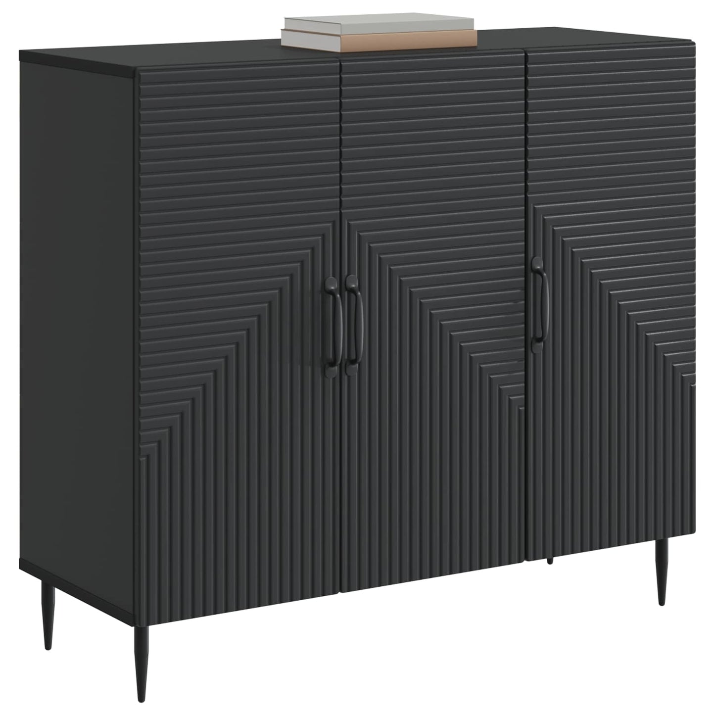 Serviesskap Svart 89 x 34,5 x 80 cm Konstruert tre