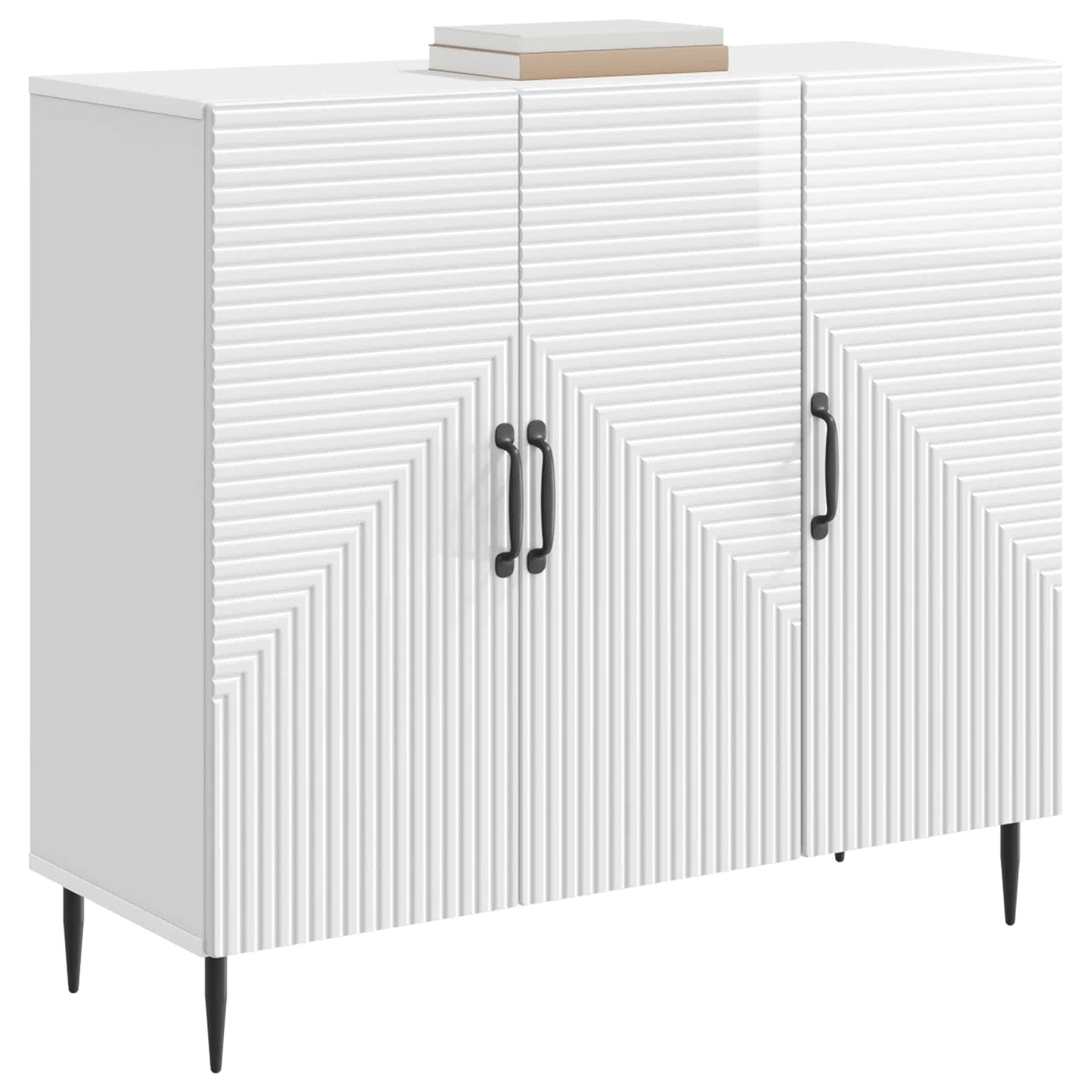 Serviesskap Høgglans hvit 89 x 34,5 x 80 cm Konstruert tre