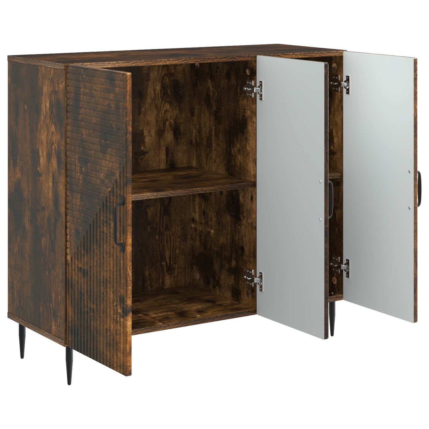 Serviesskap Røkt Eik 89 x 34,5 x 80 cm Konstruert tre