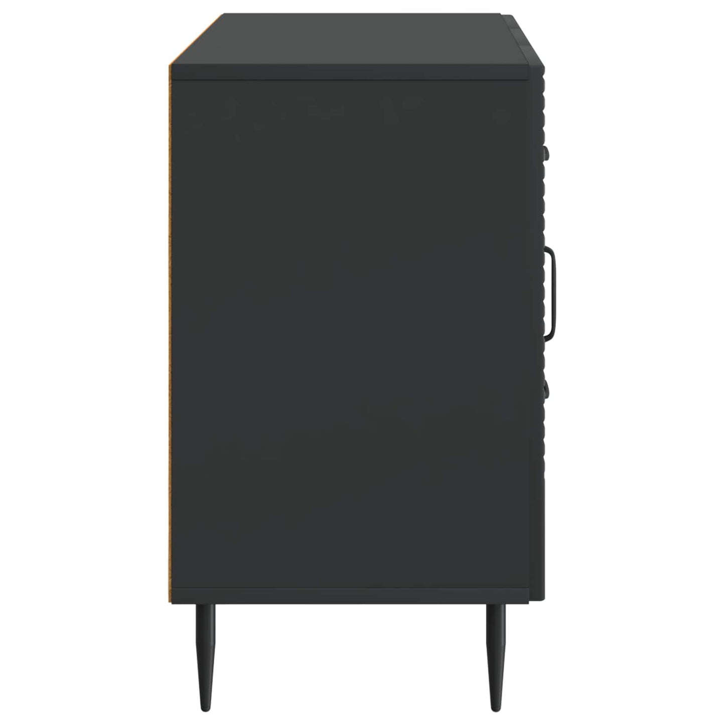 Serviesskap med skuff Svart 89 x 34,5 x 60 cm Konstruert tre