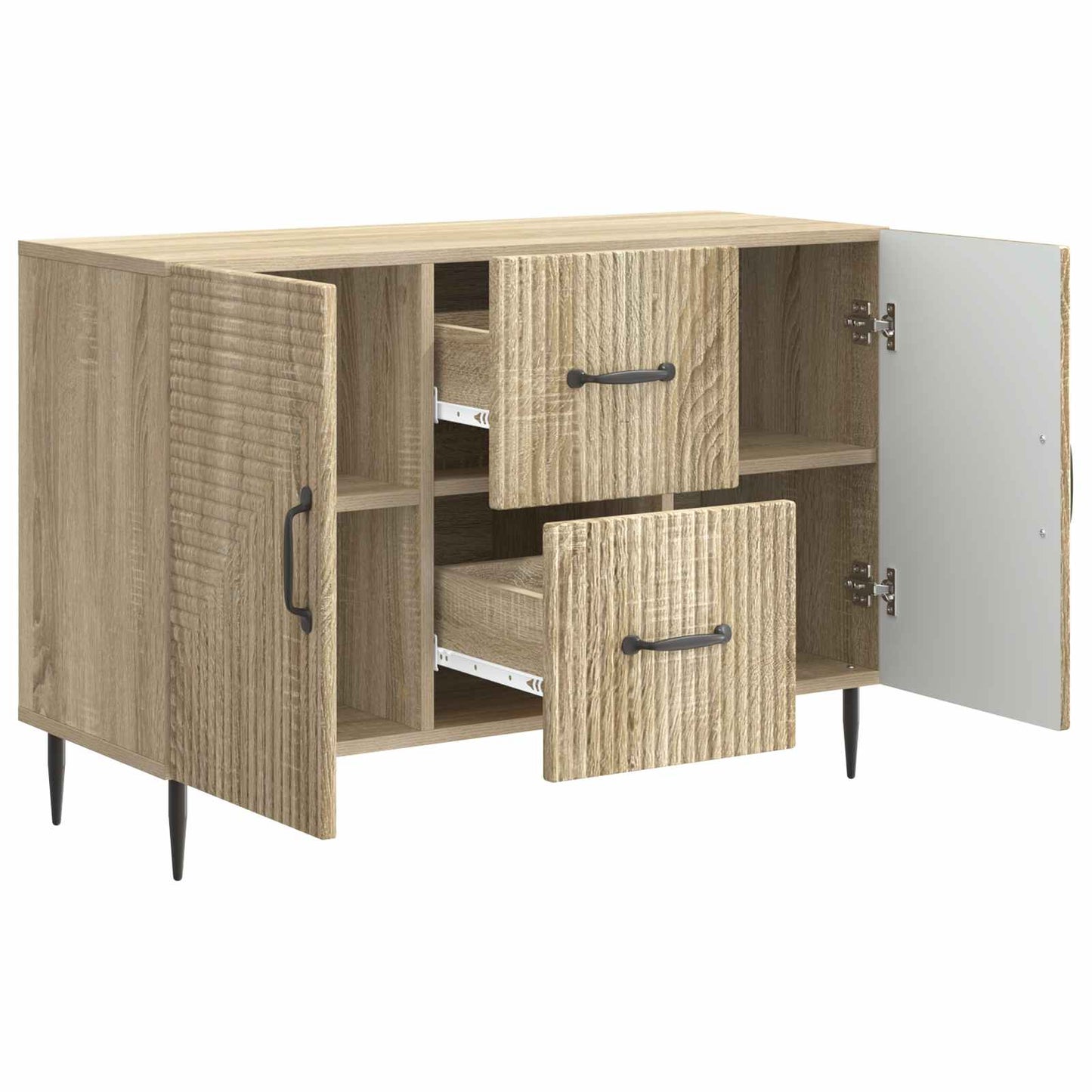 Serviesskap Sonoma eik 89 x 34,5 x 60 cm Konstruert tre