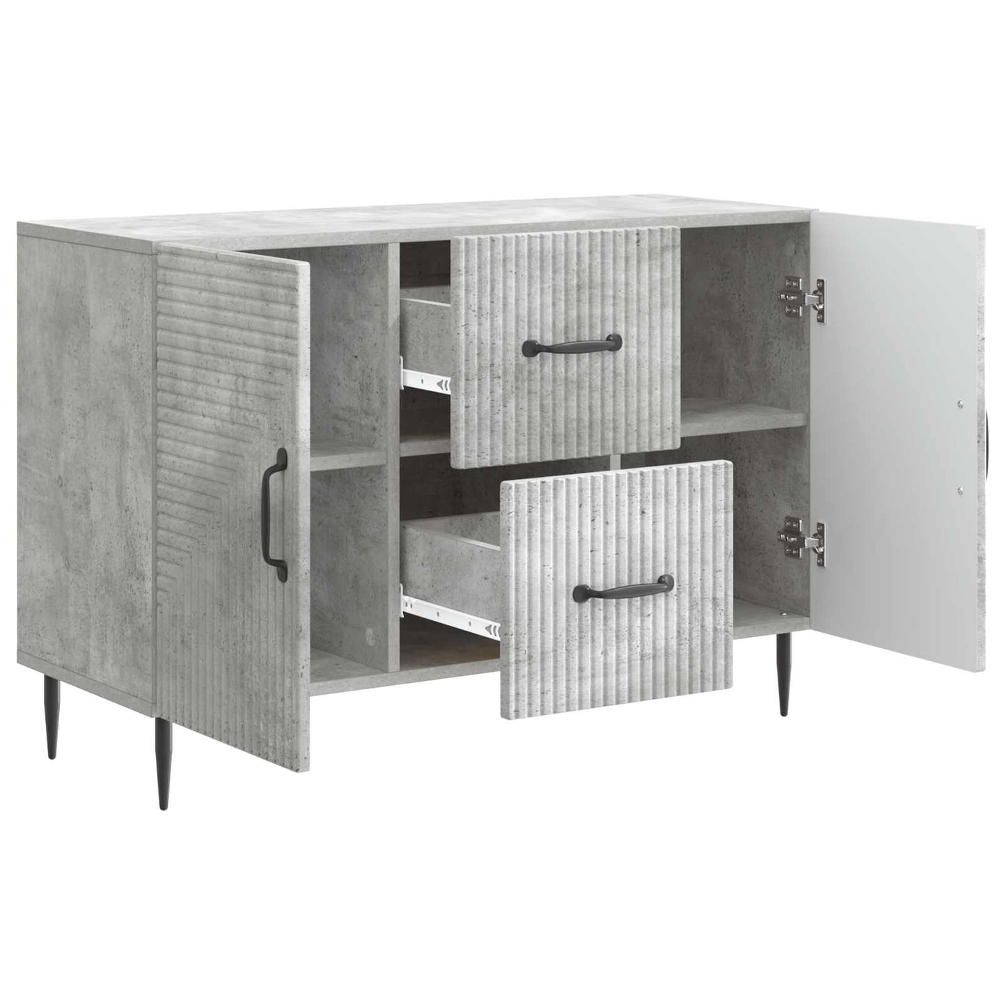 Serviesskap Betonggrå 89 x 34,5 x 60 cm Konstruert tre
