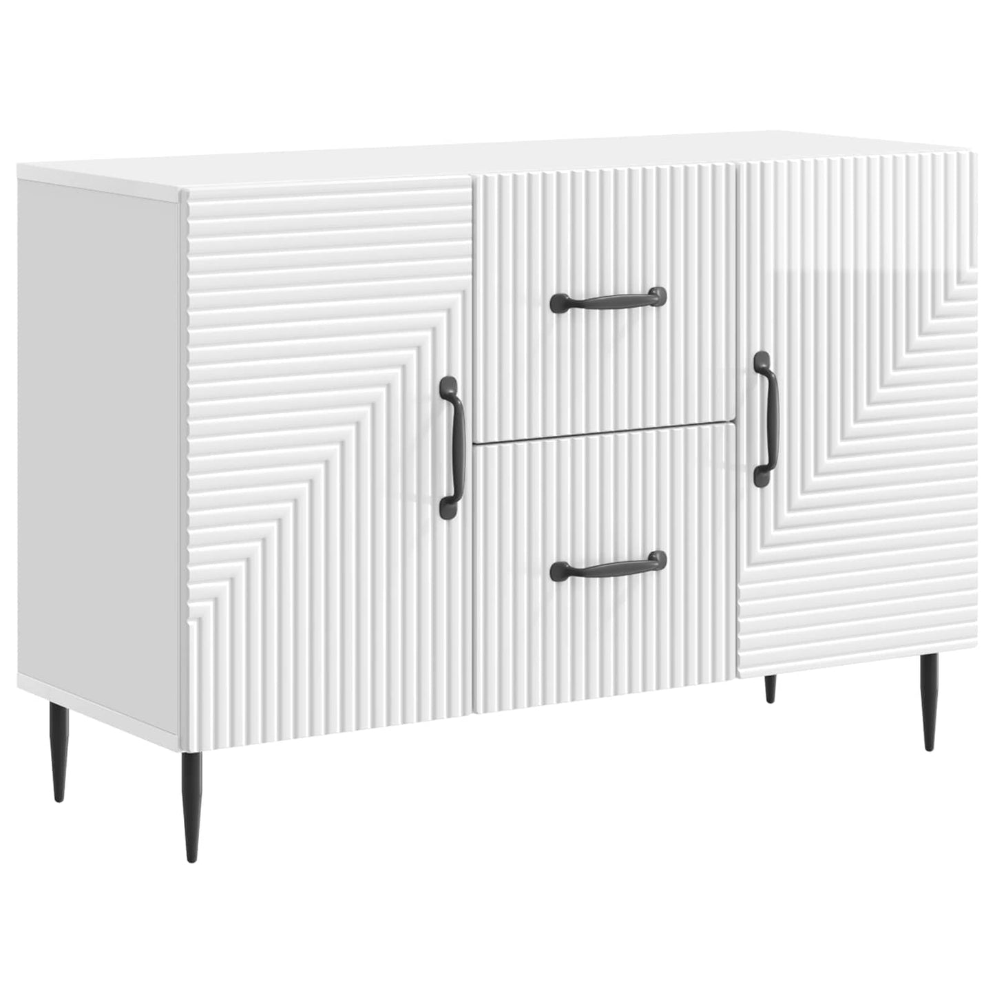 Serviesskap Høgglans hvit 89 x 34,5 x 60 cm Konstruert tre