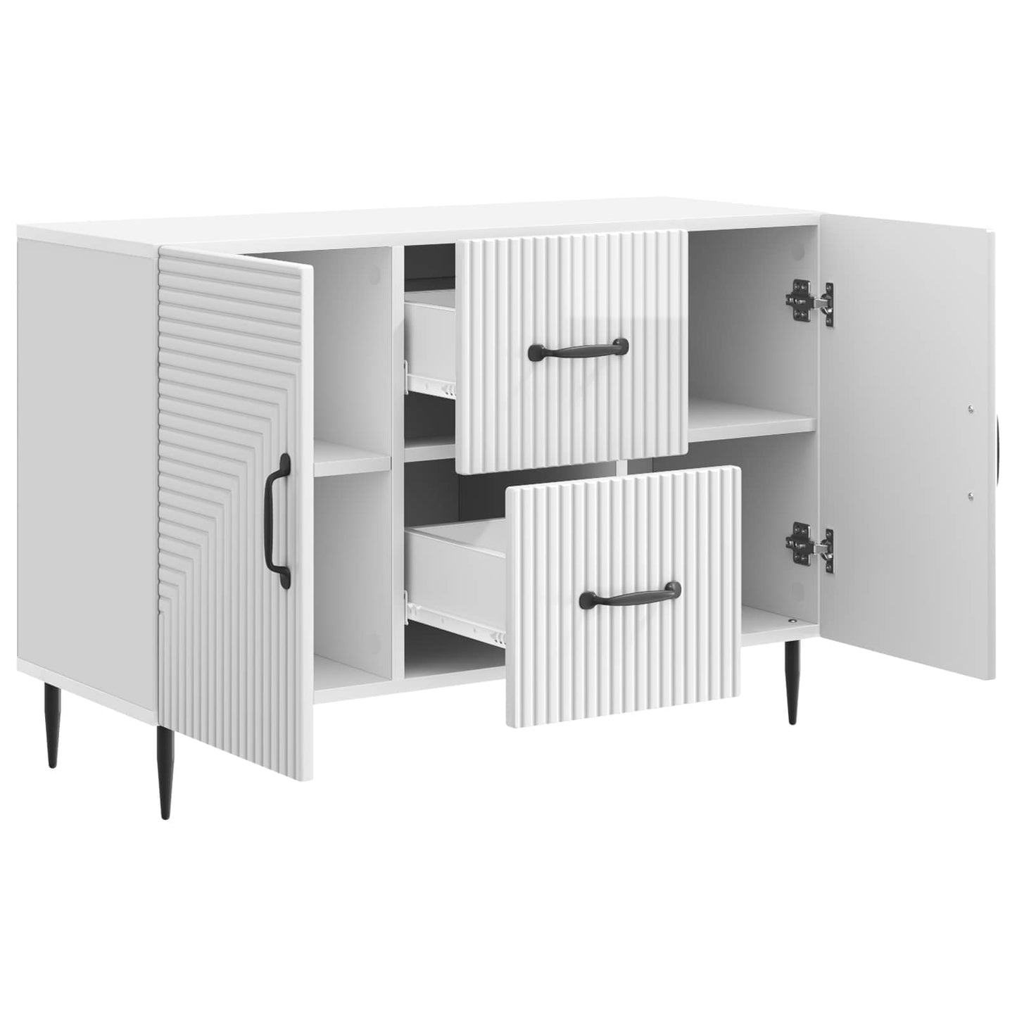 Serviesskap Høgglans hvit 89 x 34,5 x 60 cm Konstruert tre