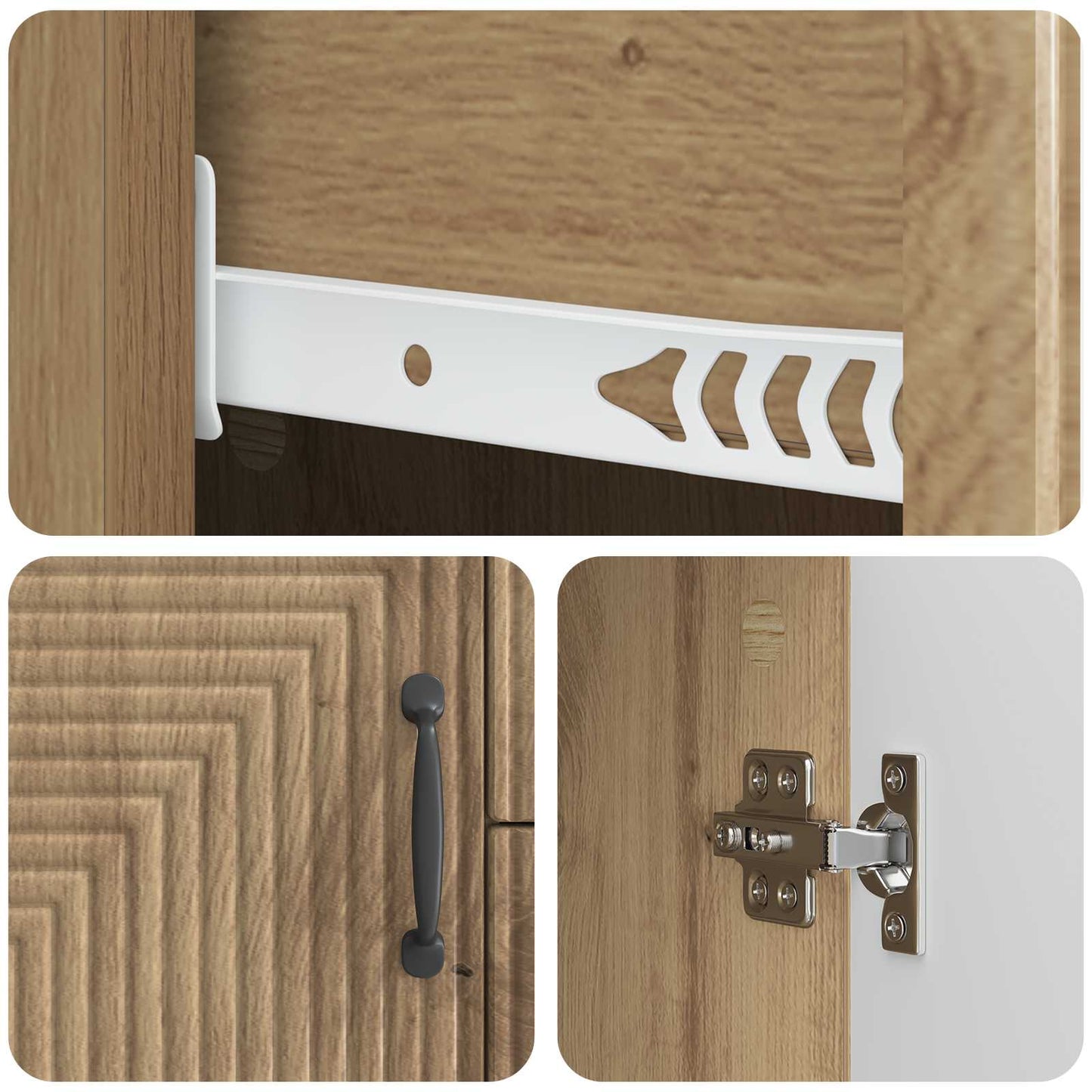 Serviesskap Artisan eik 89 x 34,5 x 60 cm Konstruert tre