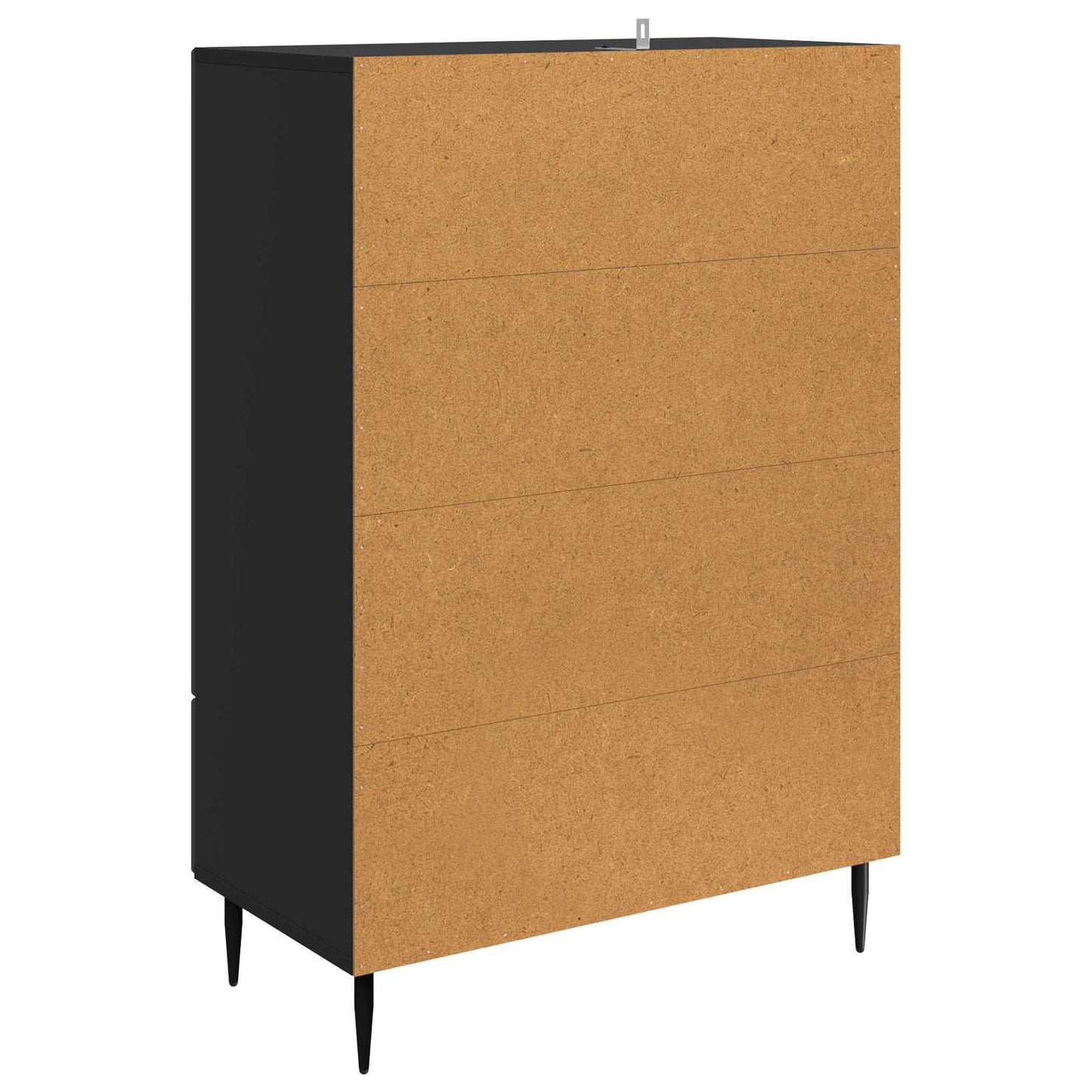 Serviesskap med skuff Svart 66 x 34,5 x 95 cm Konstruert tre