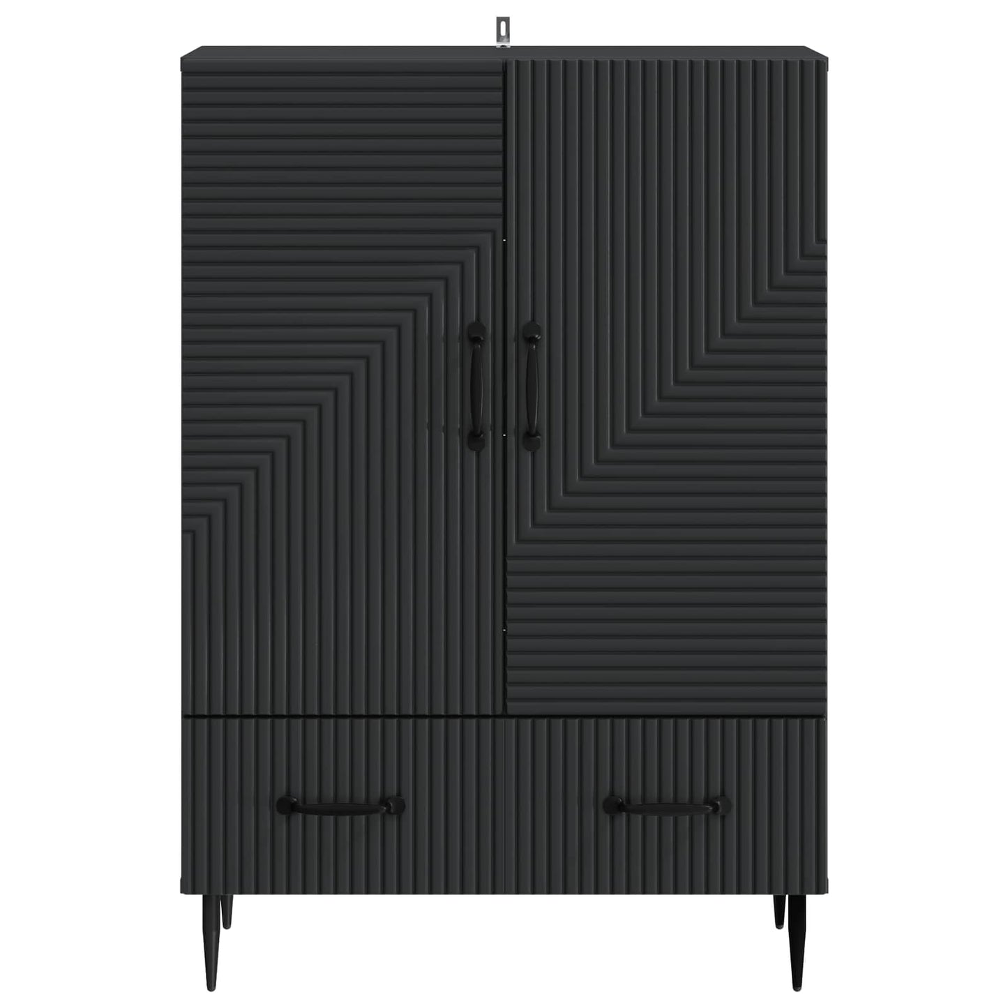 Serviesskap med skuff Svart 66 x 34,5 x 95 cm Konstruert tre