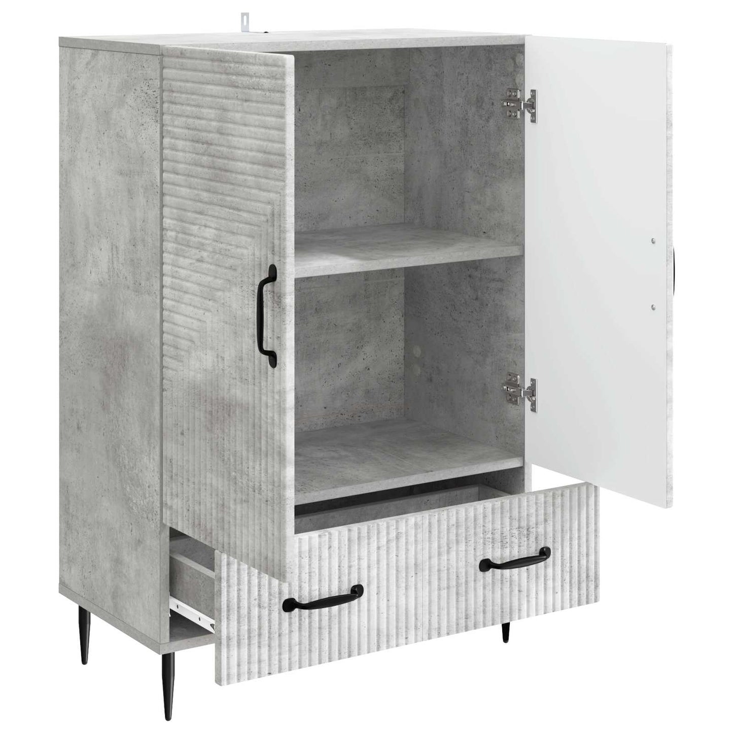 Serviesskap Betonggrå 66 x 34,5 x 95 cm Konstruert tre