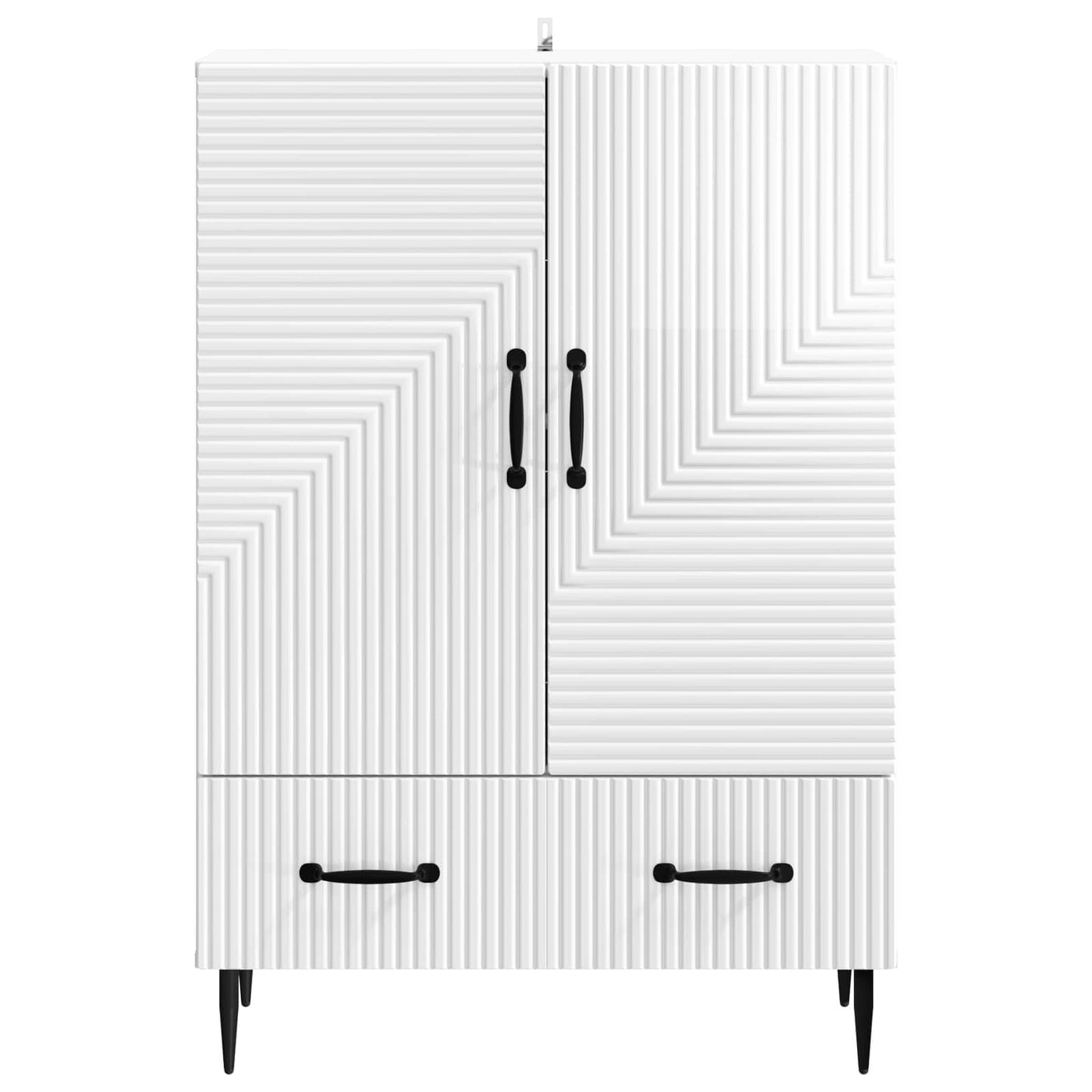 Serviesskap Høgglans hvit 66 x 34,5 x 95 cm Konstruert tre