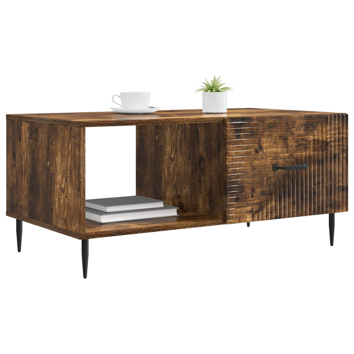 Kaffebord Røkt Eik 90 x 50 x 40 cm Konstruert tre
