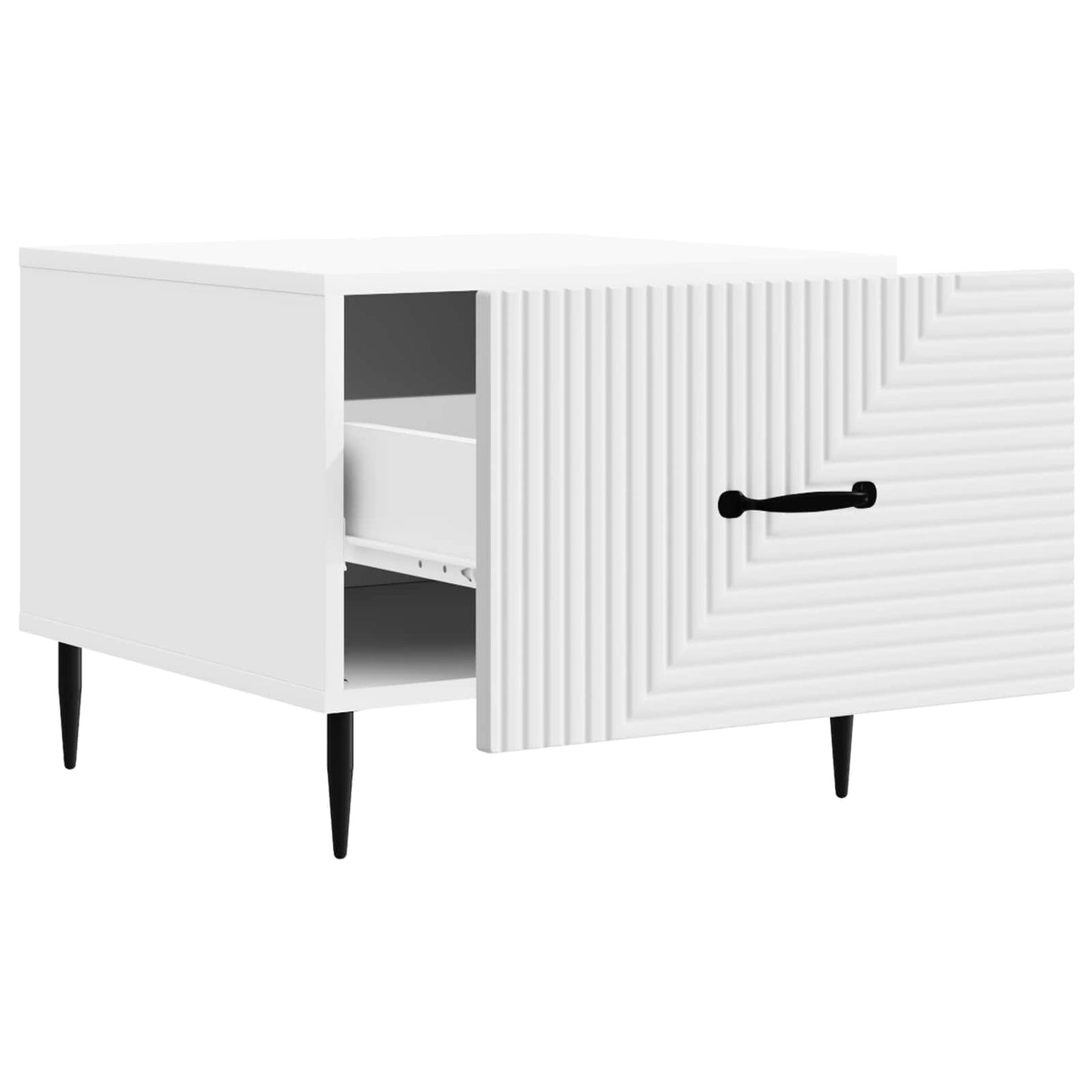 Kaffebord med skuff Hvit 49 x 50 x 40 cm Konstruert tre