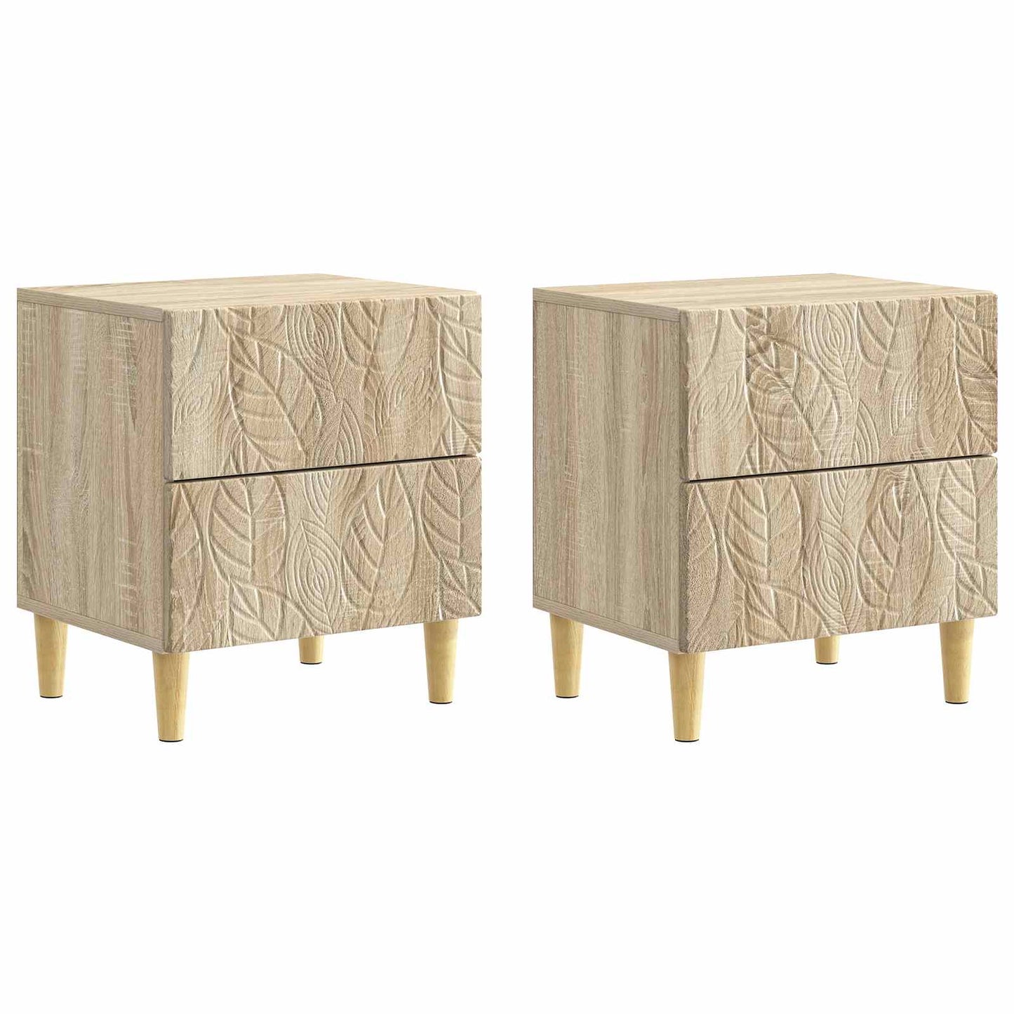 Nattbord 2 pcs Sonoma eik 43 x 34,5 x 48 cm Konstruert tre
