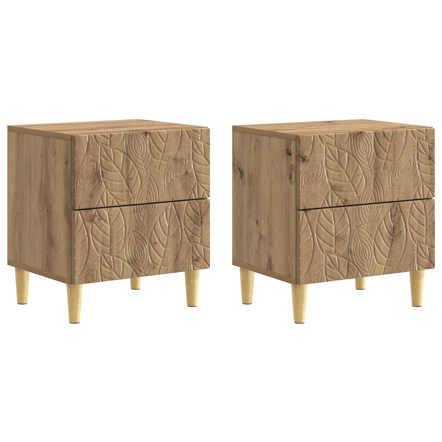 Nattbord 2 stk. Artisan eik 43 x 34,5 x 48 cm Konstruert tre