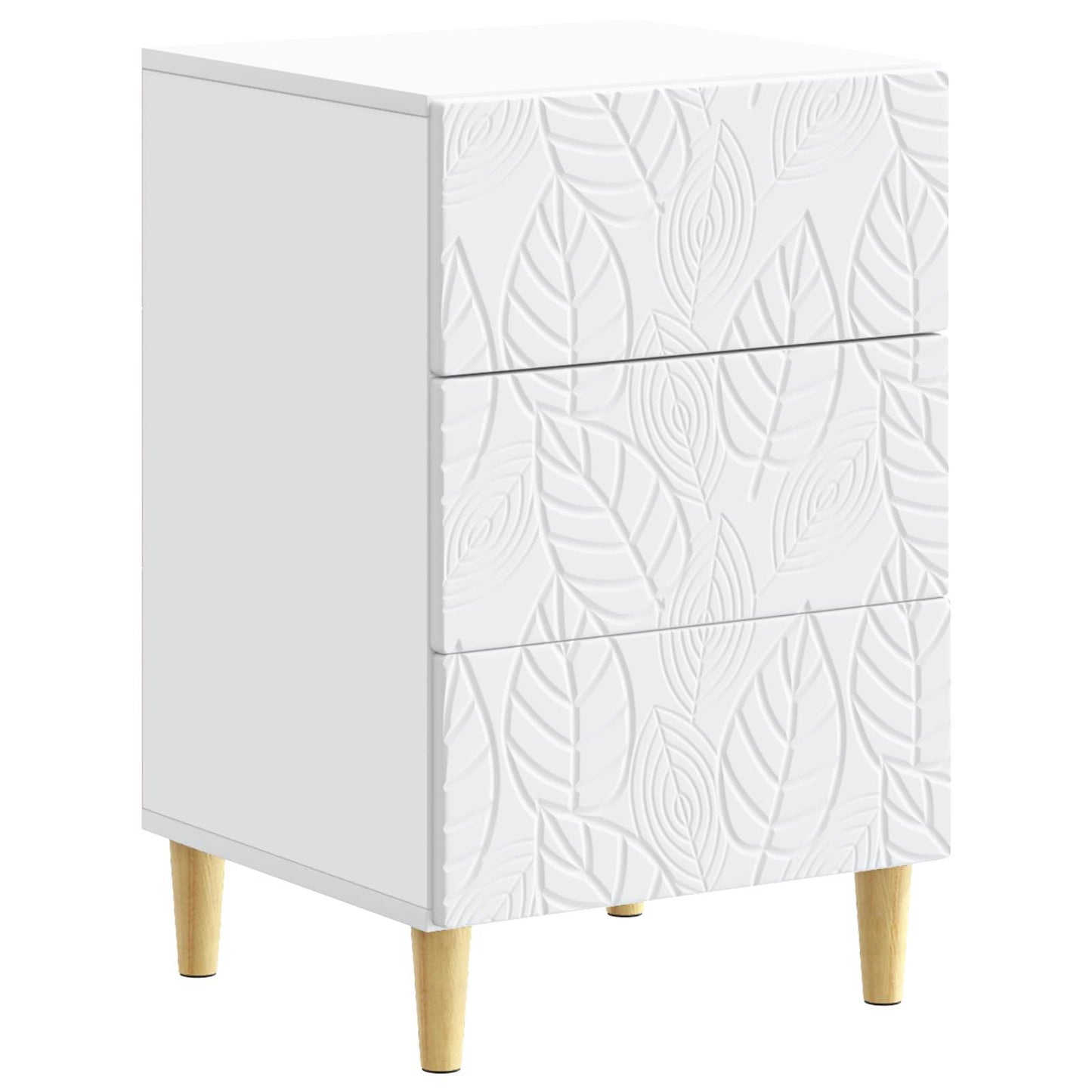 Nattbord Hvit 43 x 39,5 x 66,5 cm Konstruert tre