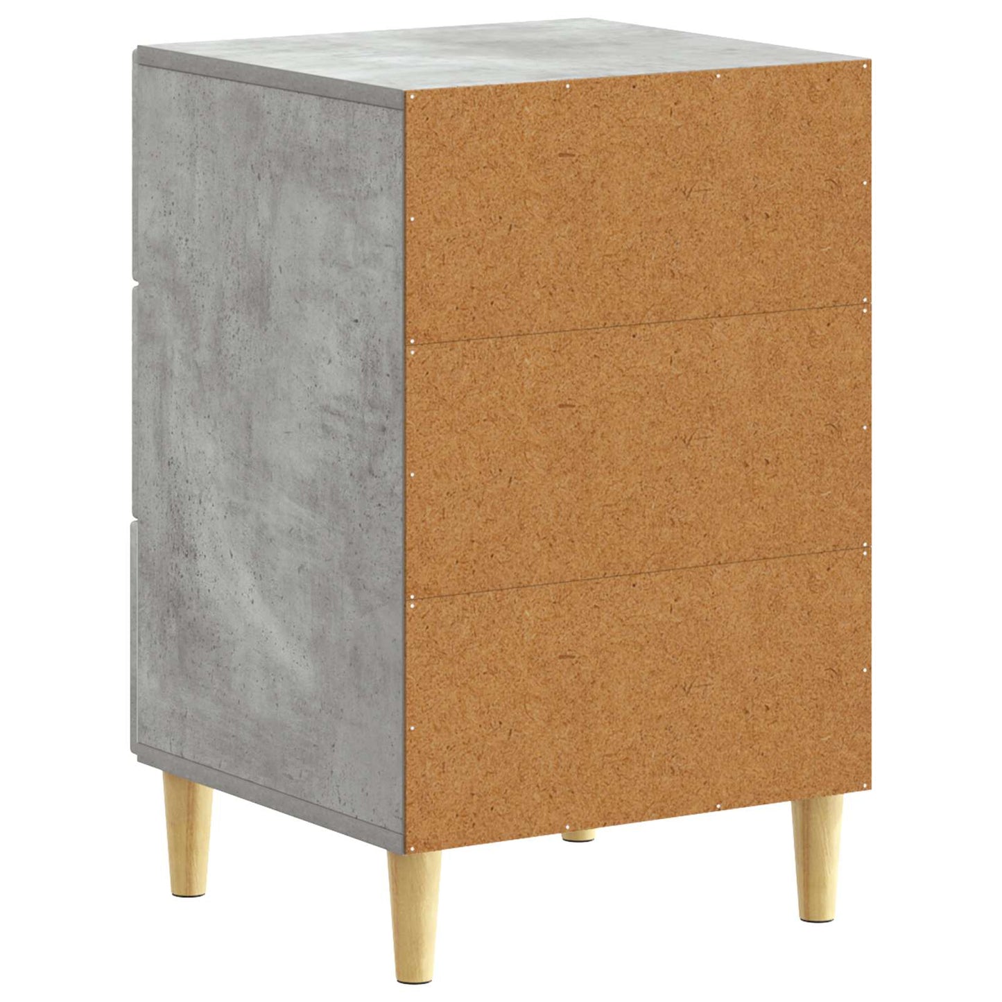 Nattbord Betonggrå 43 x 39,5 x 66,5 cm Konstruert tre