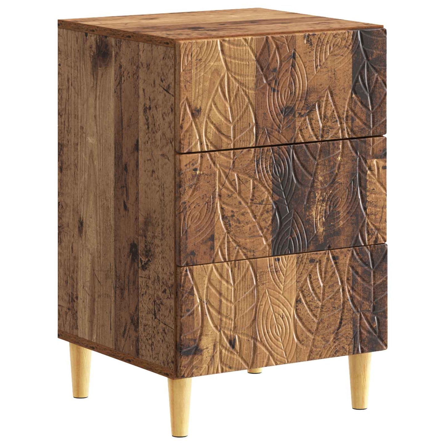 Nattbord Gammelt tre 43 x 39,5 x 66,5 cm Konstruert tre