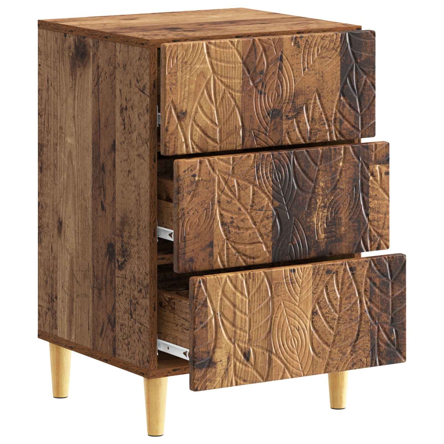 Nattbord Gammelt tre 43 x 39,5 x 66,5 cm Konstruert tre