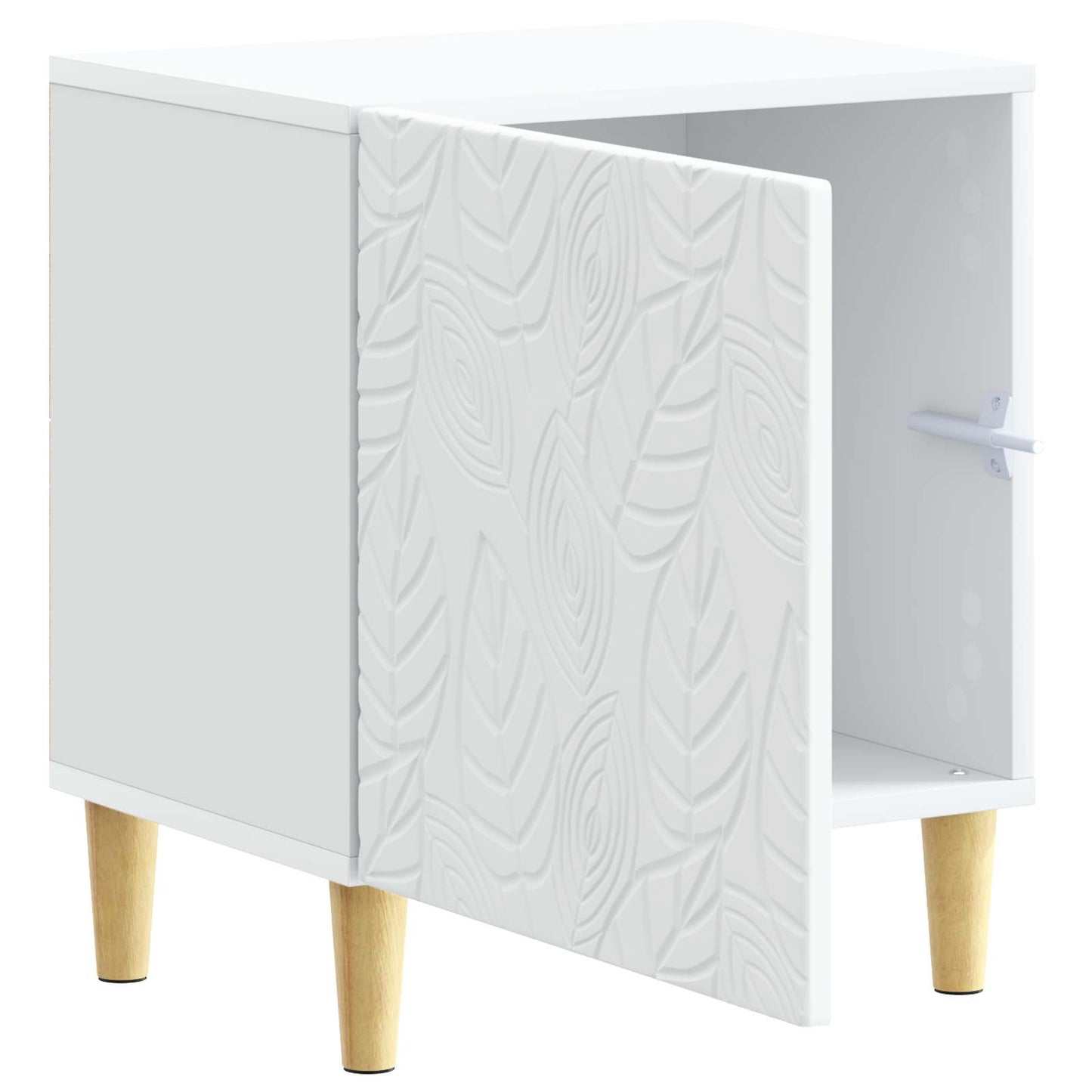 Nattbord 2 pcs Hvit 43 x 34,5 x 50 cm Konstruert tre