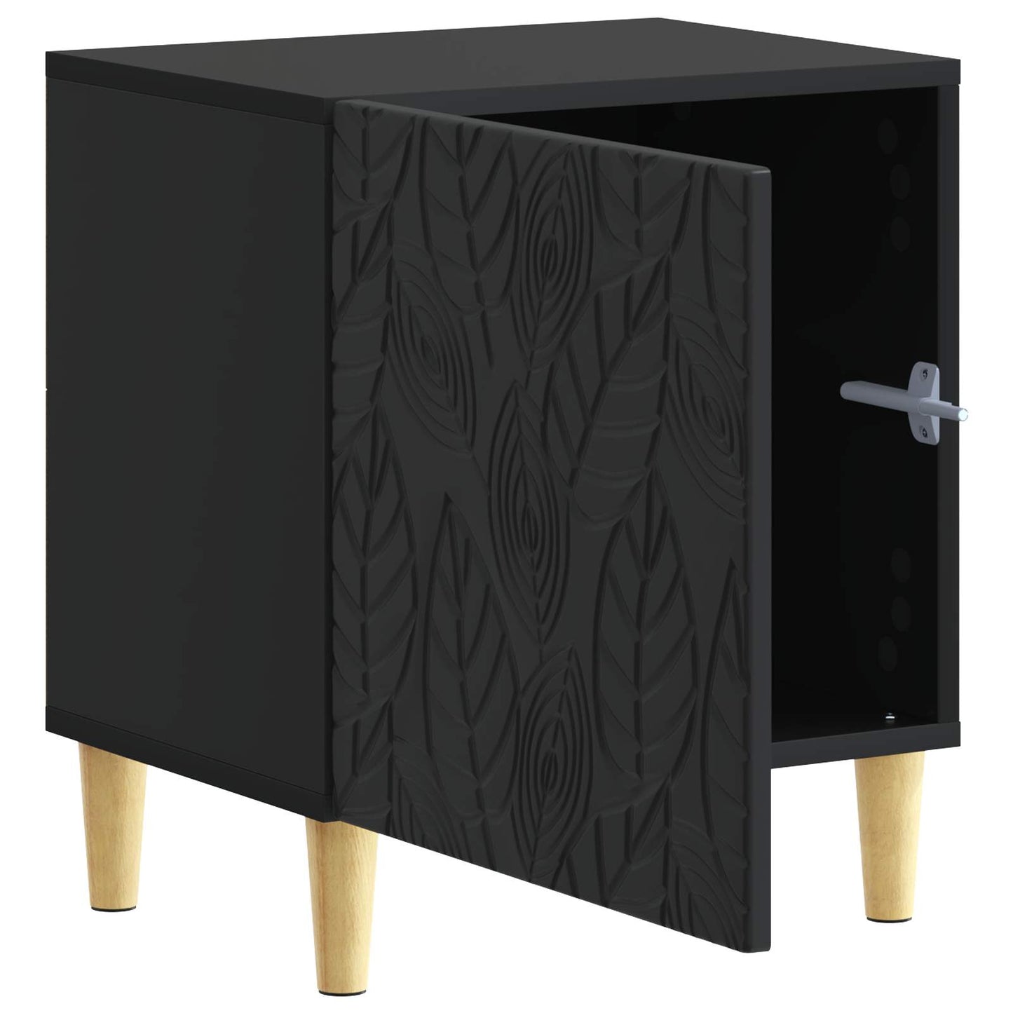 Nattbord 2 pcs Svart 43 x 34,5 x 50 cm Konstruert tre