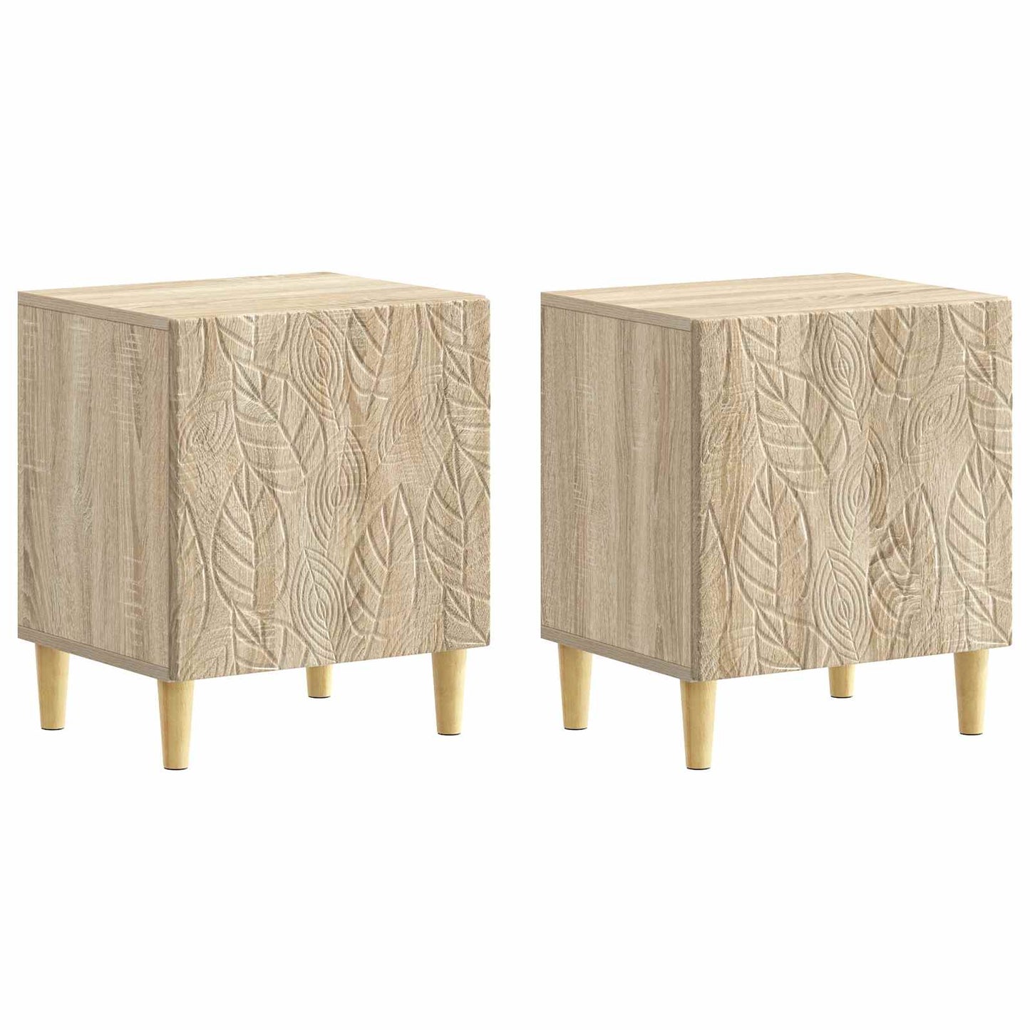 Nattbord 2 pcs Sonoma eik 43 x 34,5 x 50 cm Konstruert tre