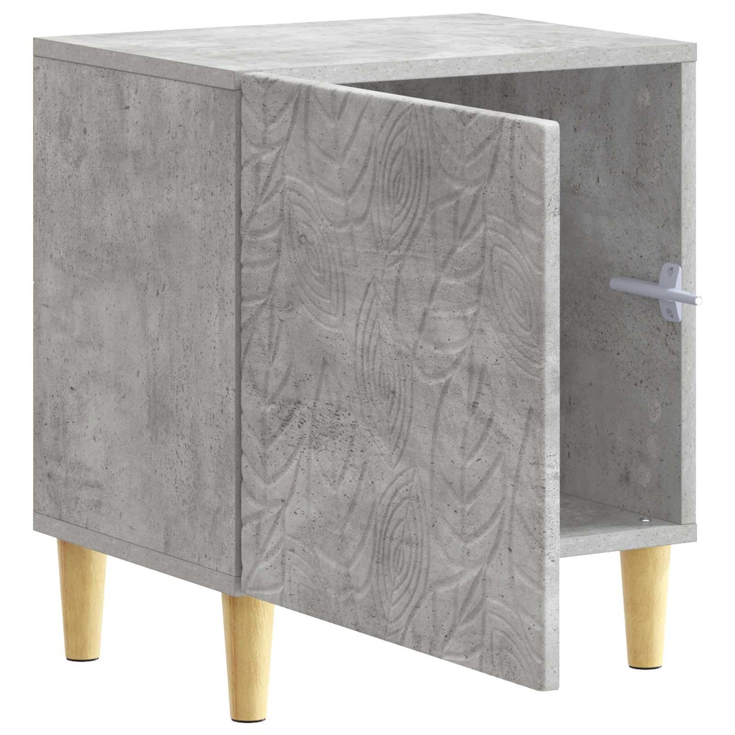 Nattbord Betonggrå 43 x 34,5 x 50 cm Konstruert tre