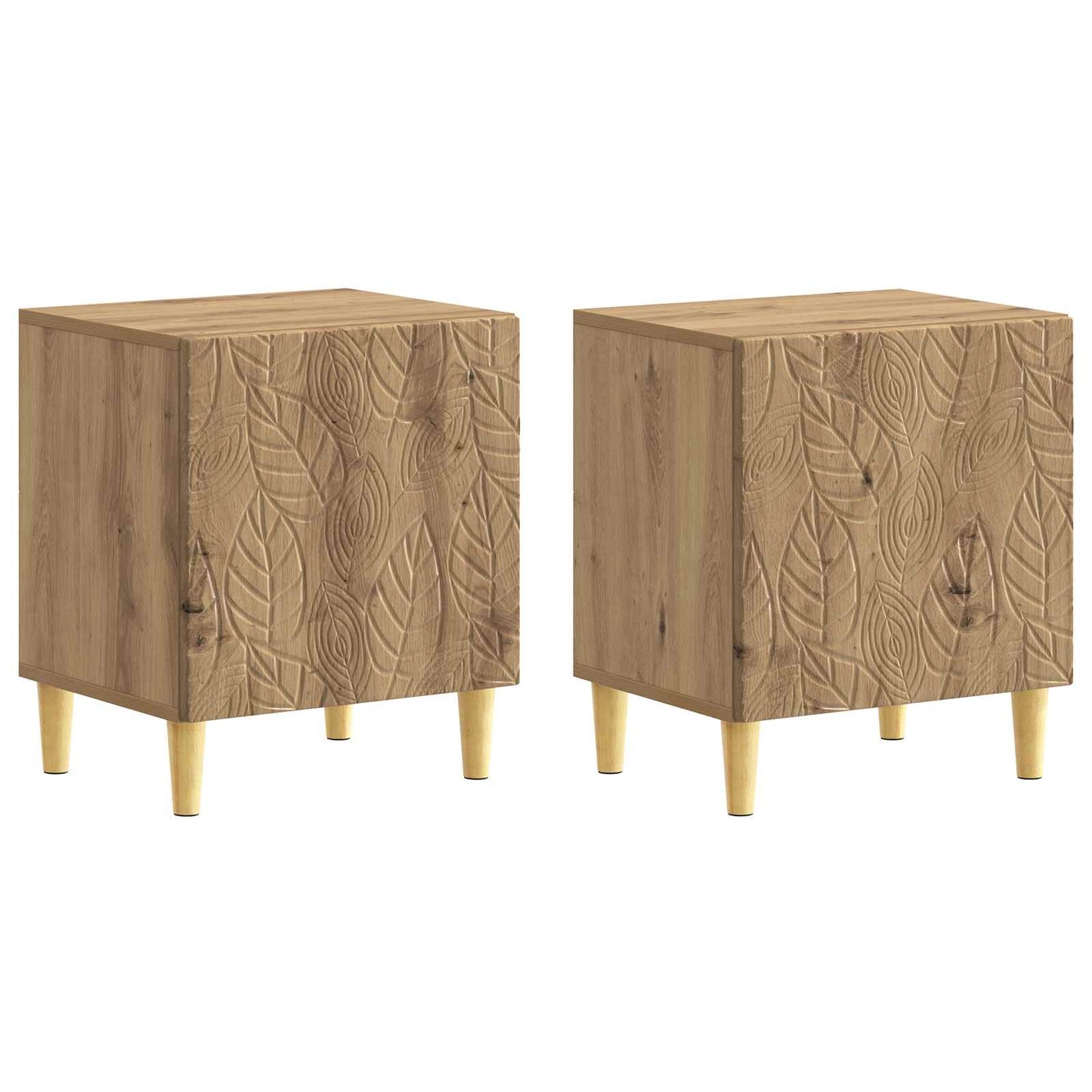 Nattbord 2 pcs Artisan eik 43 x 34,5 x 50 cm Konstruert tre