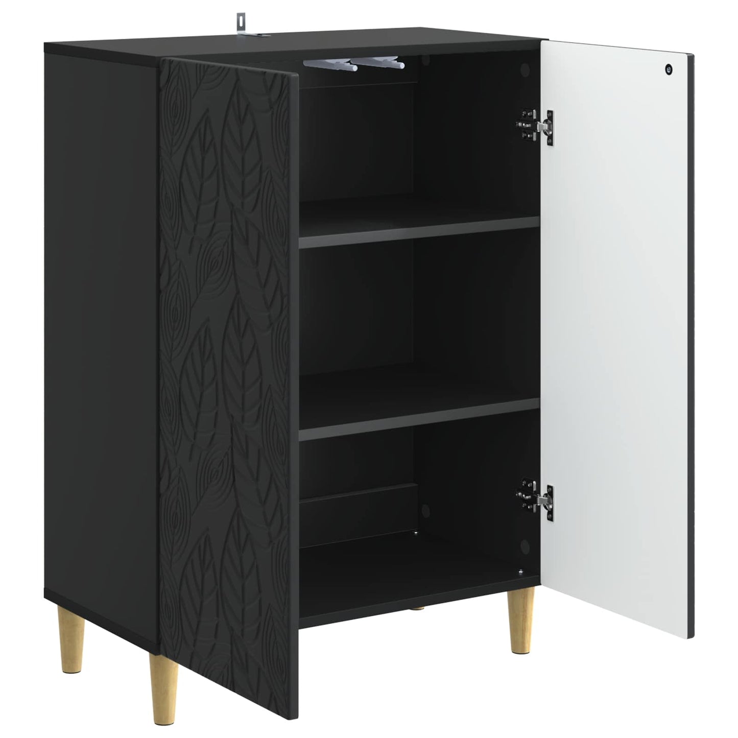 Serviesskap Svart 66 x 34,5 x 90 cm Konstruert tre