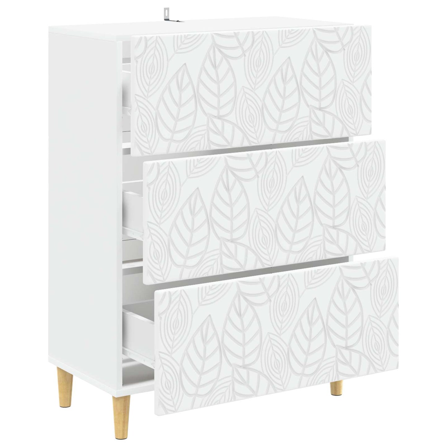 Skuffeskap Hvit 66 x 34,5 x 90 cm Konstruert tre