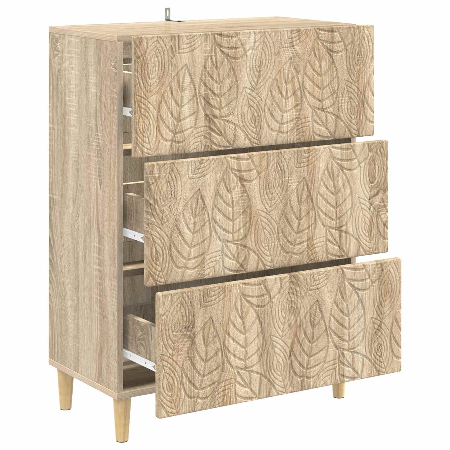 Skuffeskap Sonoma eik 66 x 34,5 x 90 cm Konstruert tre