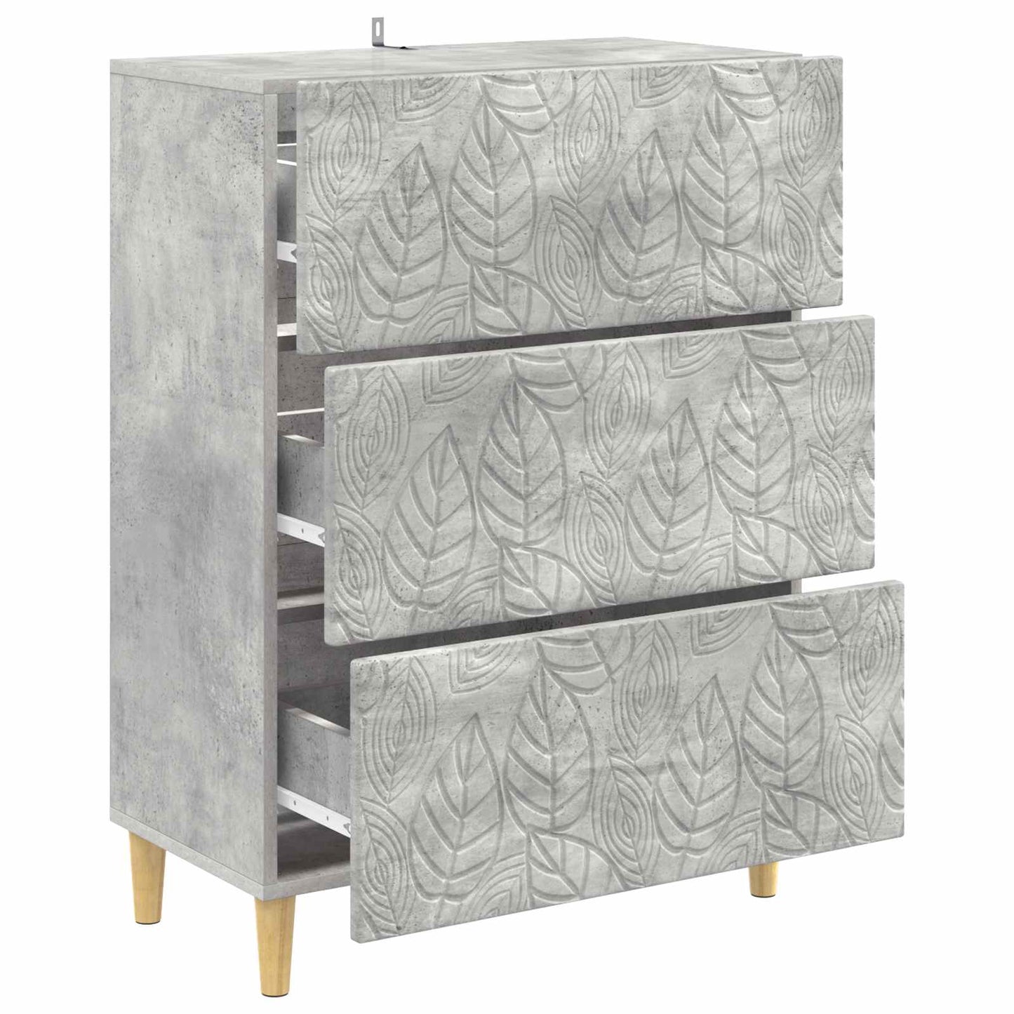 Skuffeskap Betonggrå 66 x 34,5 x 90 cm Konstruert tre