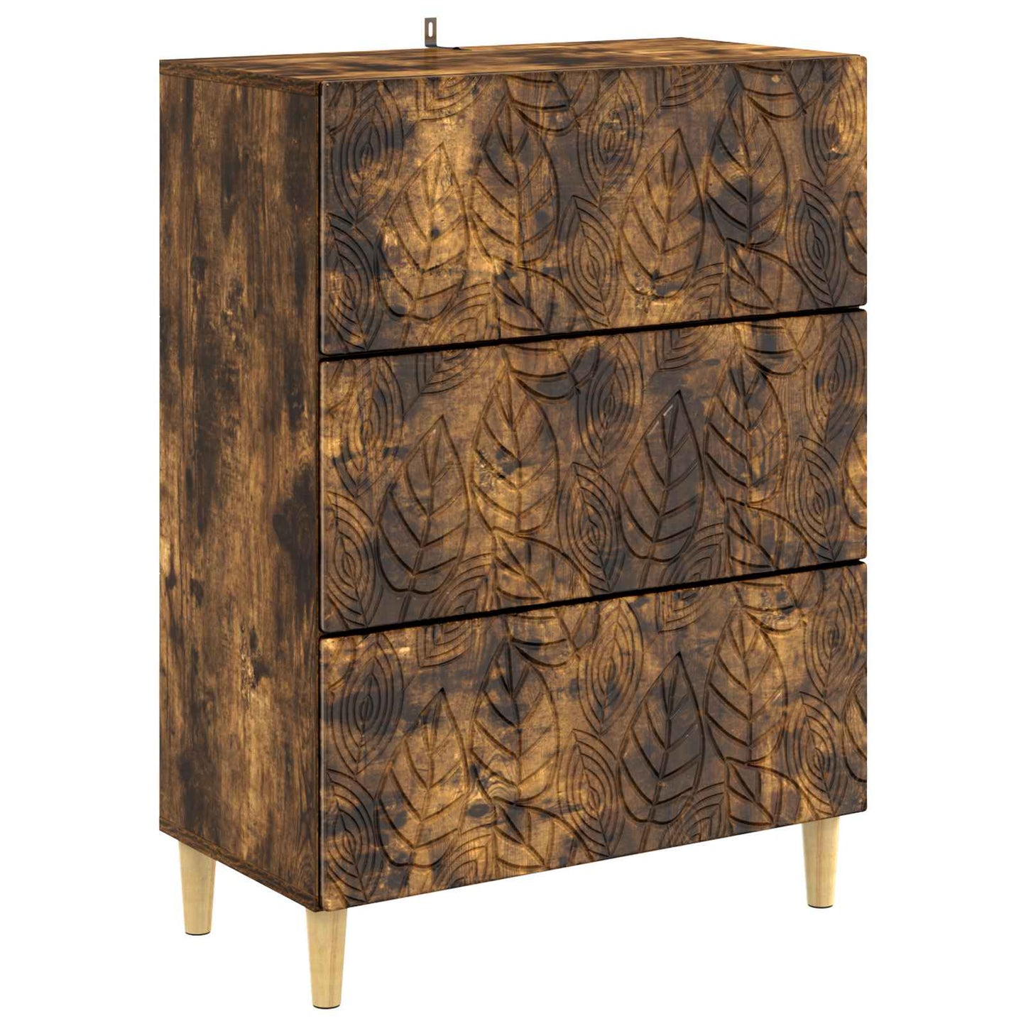 Skuffeskap Røkt Eik 66 x 34,5 x 90 cm Konstruert tre