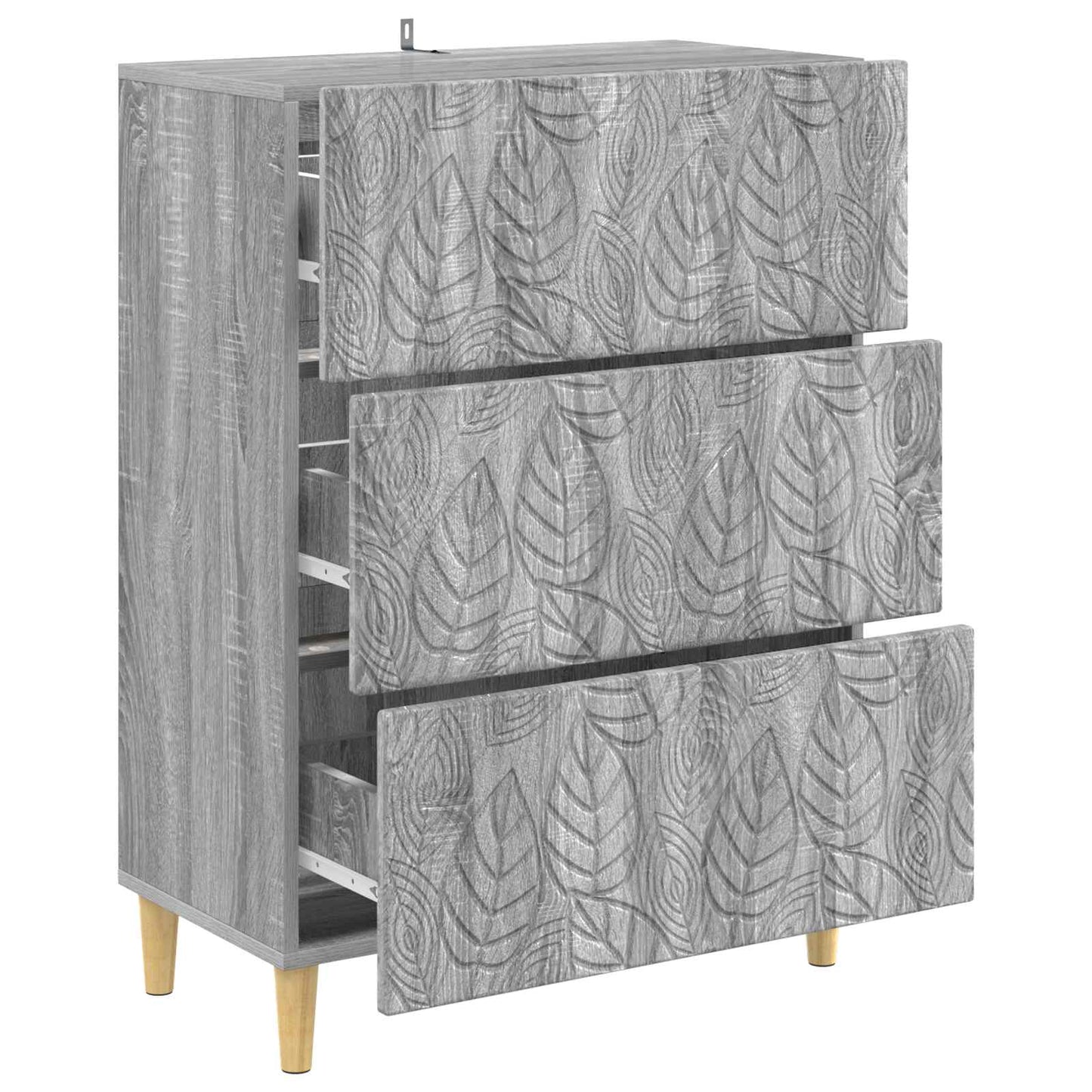Skuffeskap Grå Sonoma 66 x 34,5 x 90 cm Konstruert tre